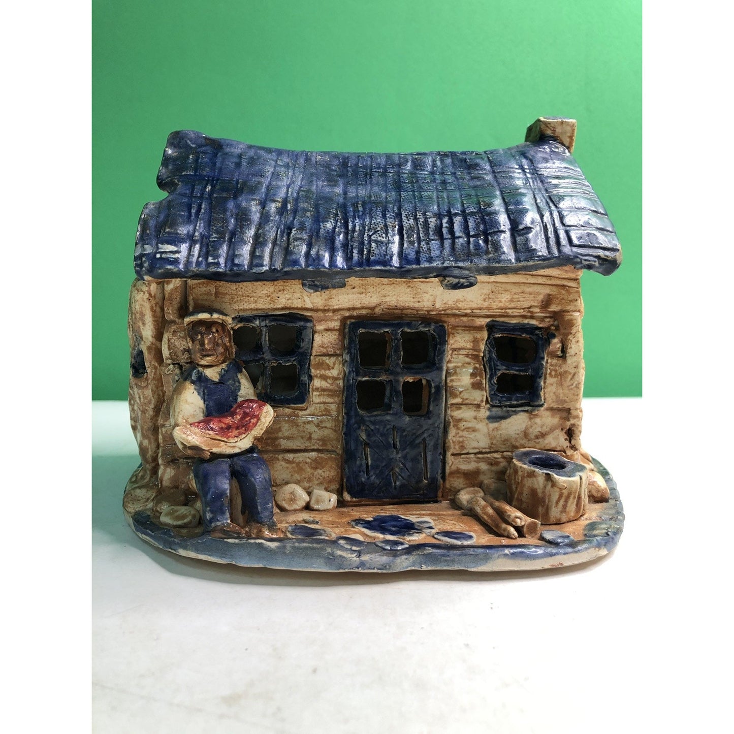 BENNETT POTTERY Sharecropper’s Shack Sculpture Fairhope Alabama Artist 1987