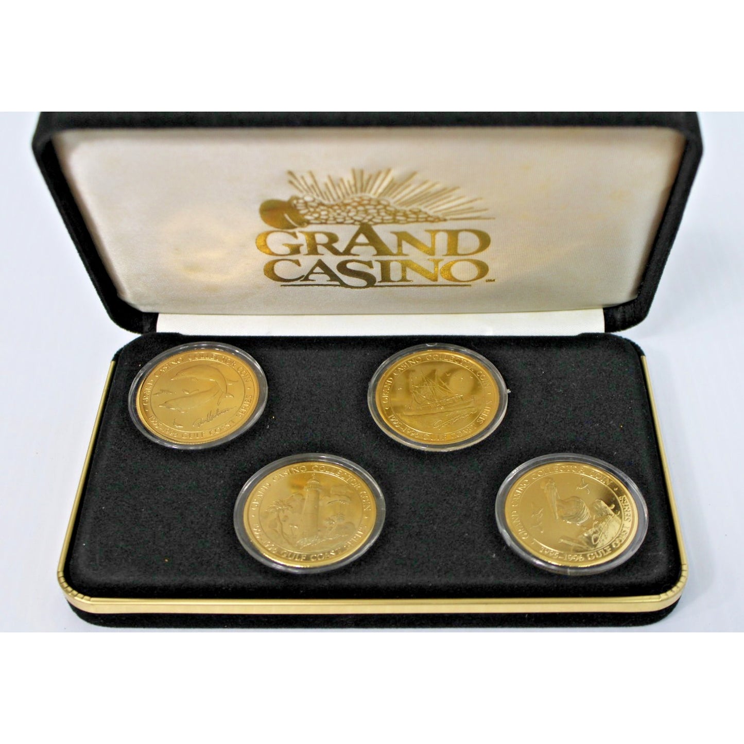 Vintage 95-96 Grand Casino Gulf Coast Series Collector Coin Set Limited Edition