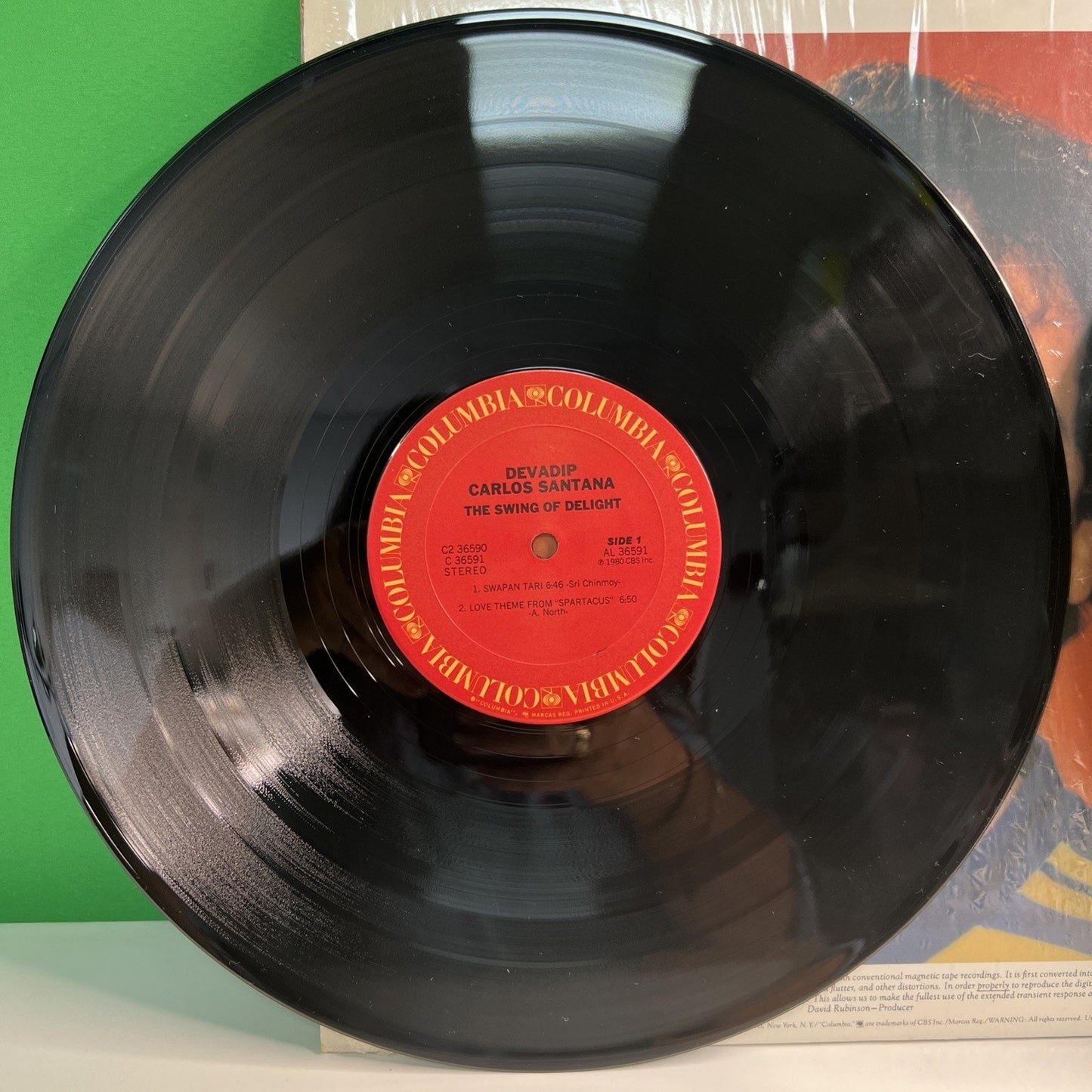DEVADIP CARLOS SANTANA - The Swing Of Delight 2x LP 1980 Gatefold Album Columbia