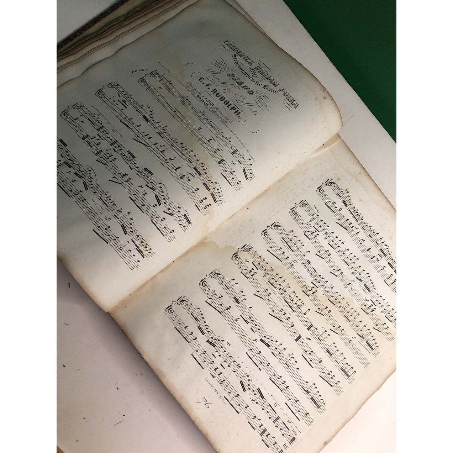 RARE Antique Bound Book of Various Sheet Music Circa Mid 1800’s Custom