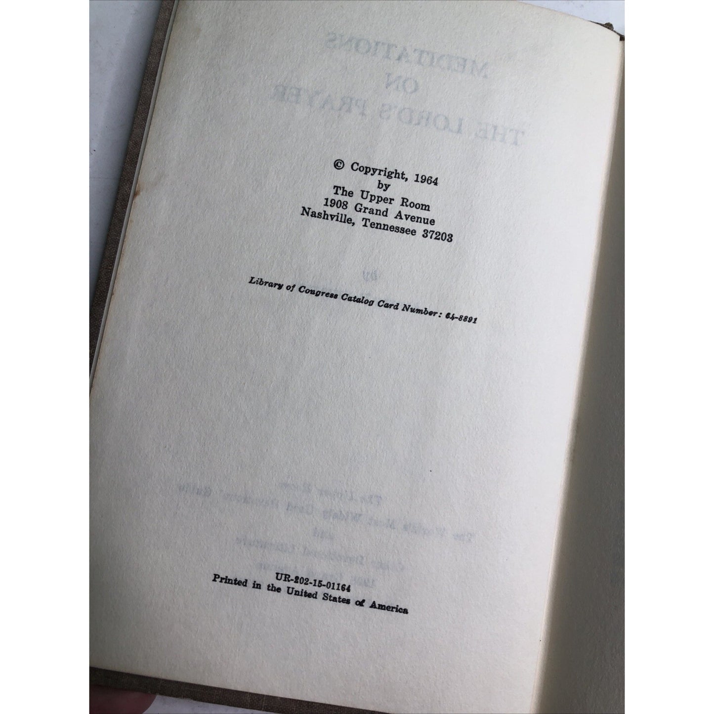 SIGNED Meditations on the Lord's Prayer by Albert P. Shirkey 1964 Hardcover