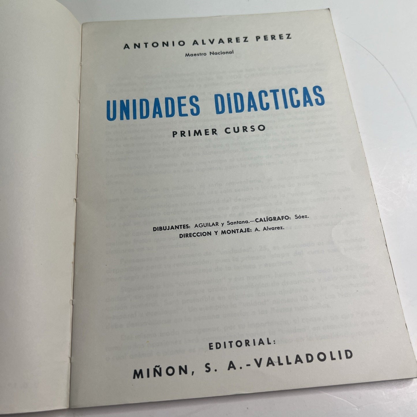 1974 Unidades Didacticas Spanish Primer By Antonio Alvarez Perez