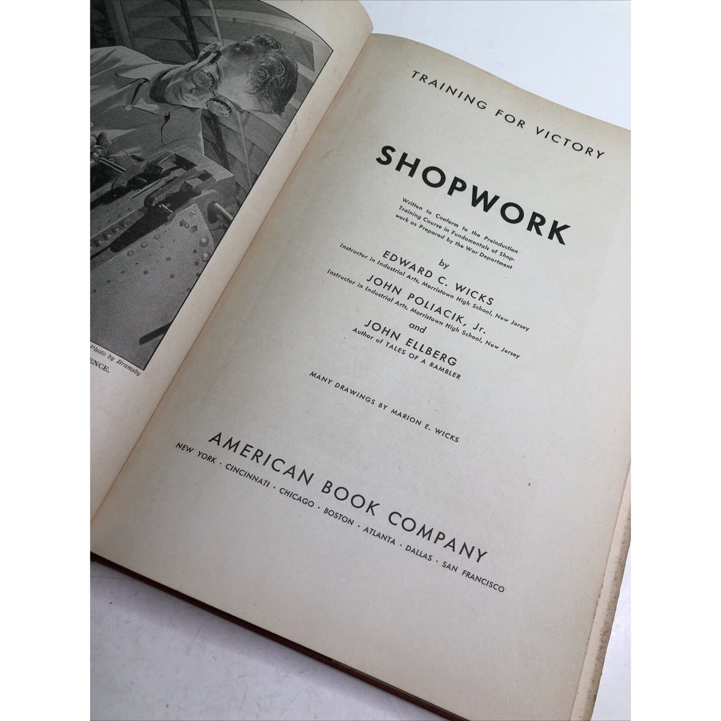 1943 Shopwork Training for Victory Book HC by Wicks Poliacik Ellberg American Co