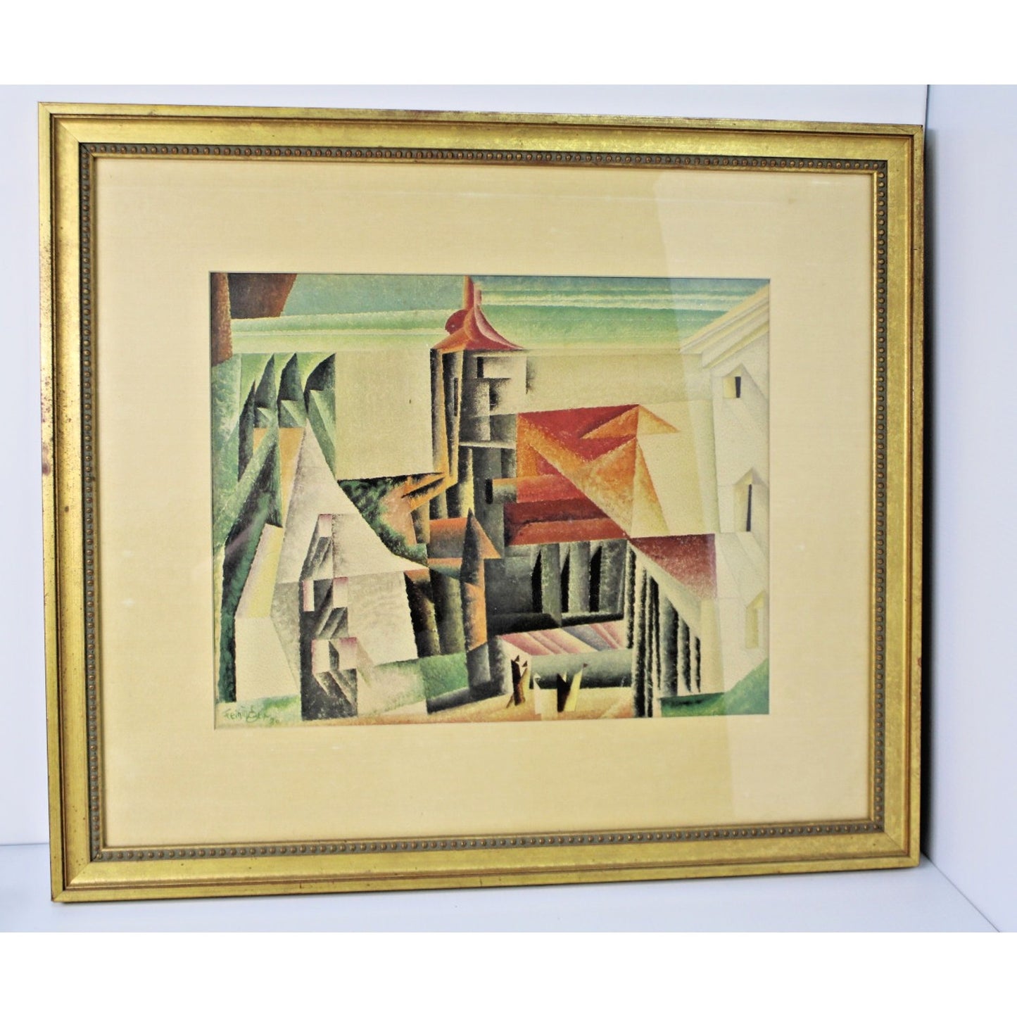Lyonel Feininger Gelmerolda IX (Chuch at Gelmerolda) Framed Fine Art Lithograph