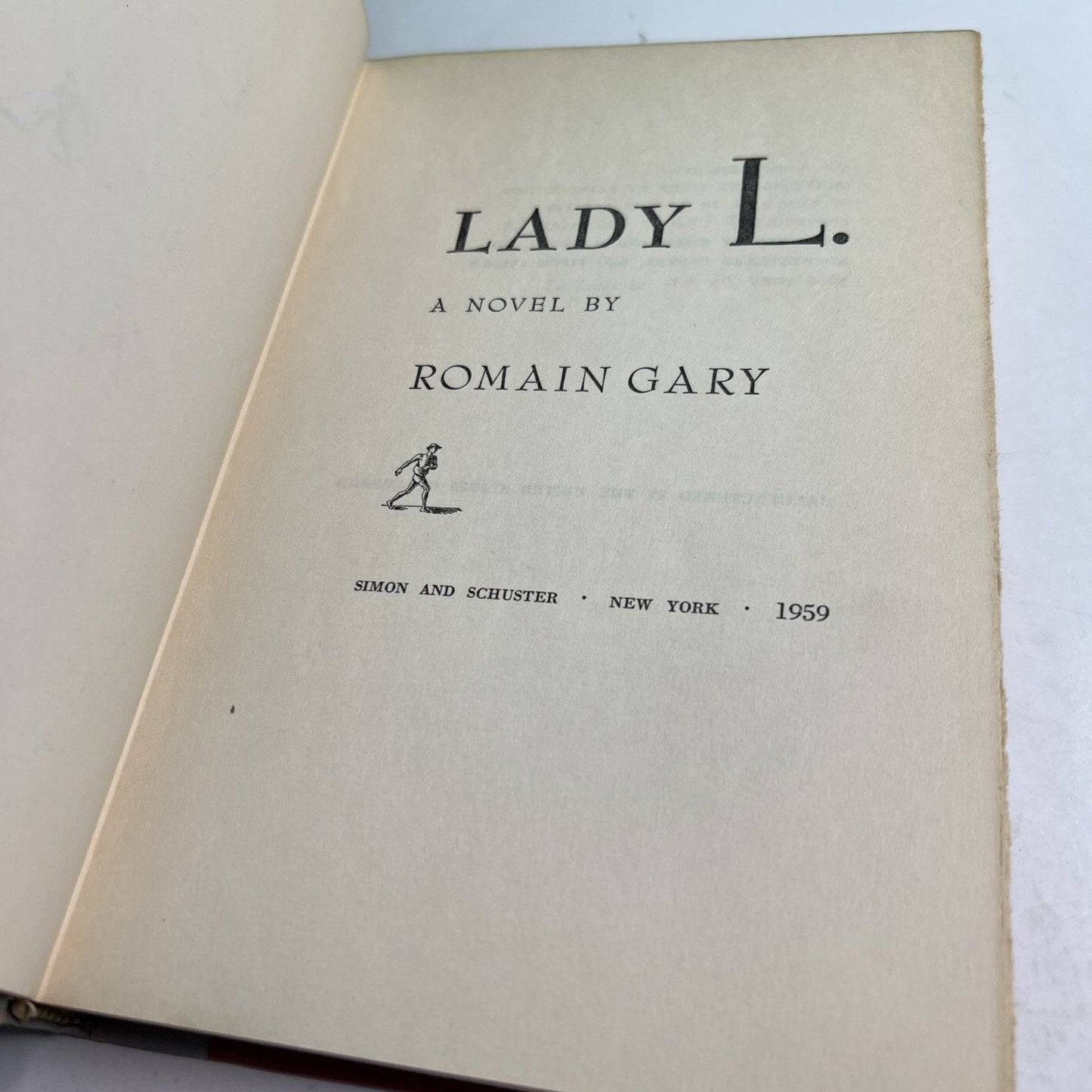 LADY L. by Romain Gary 1ST PRINT 1959 HC Simon And Schuster