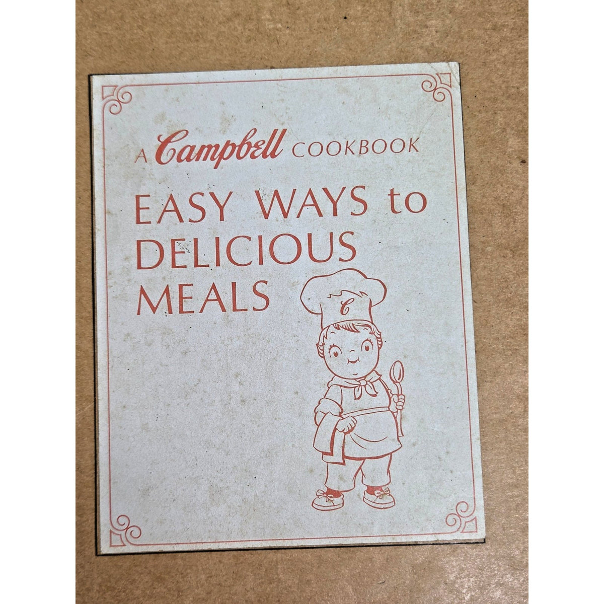Rare 1968 Campbell Soup Braille Cookbook Vintage Accessibility History ADA