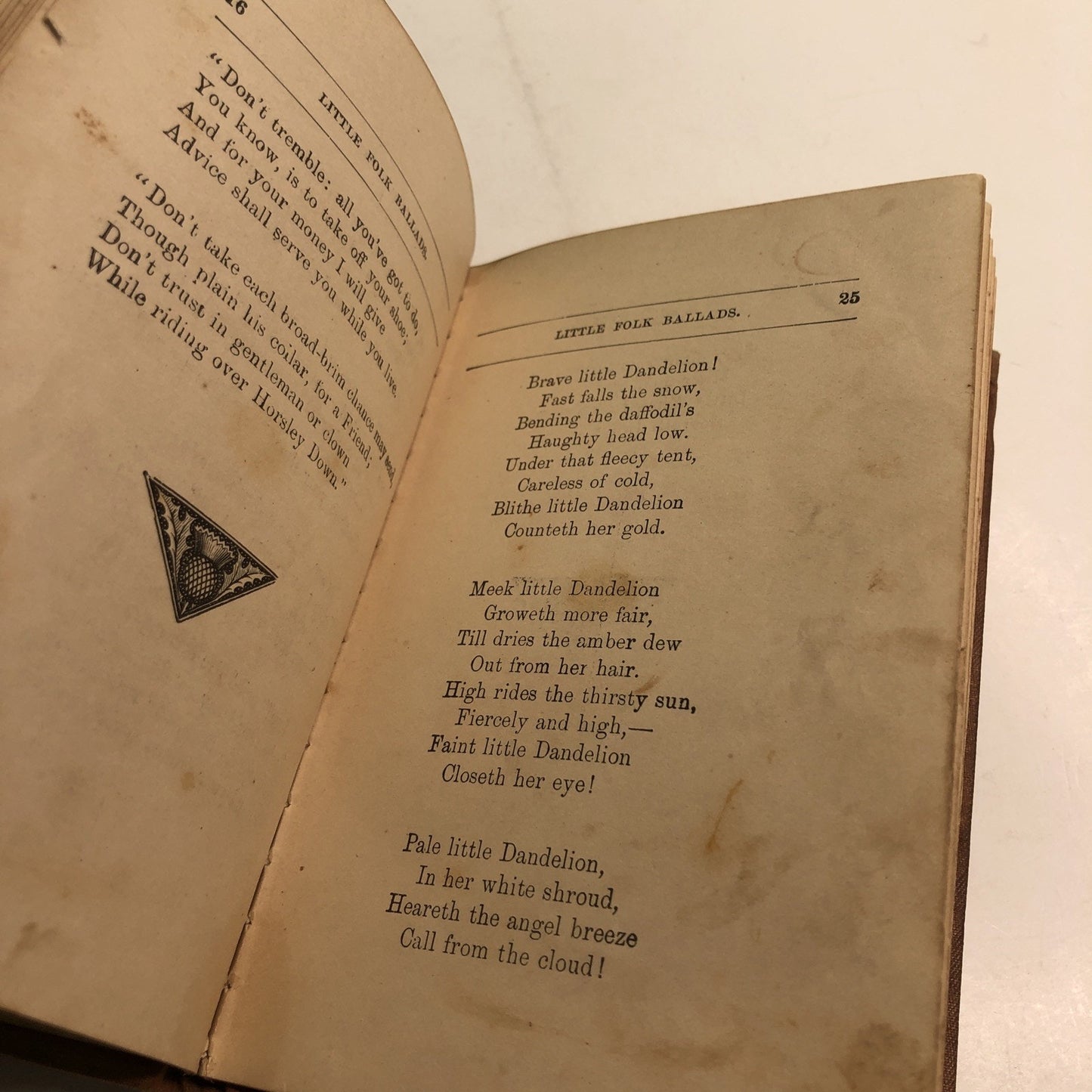 Antique Book Little Folk Ballads Dodd, Mead & Company Circa 1877 HC Illustrated