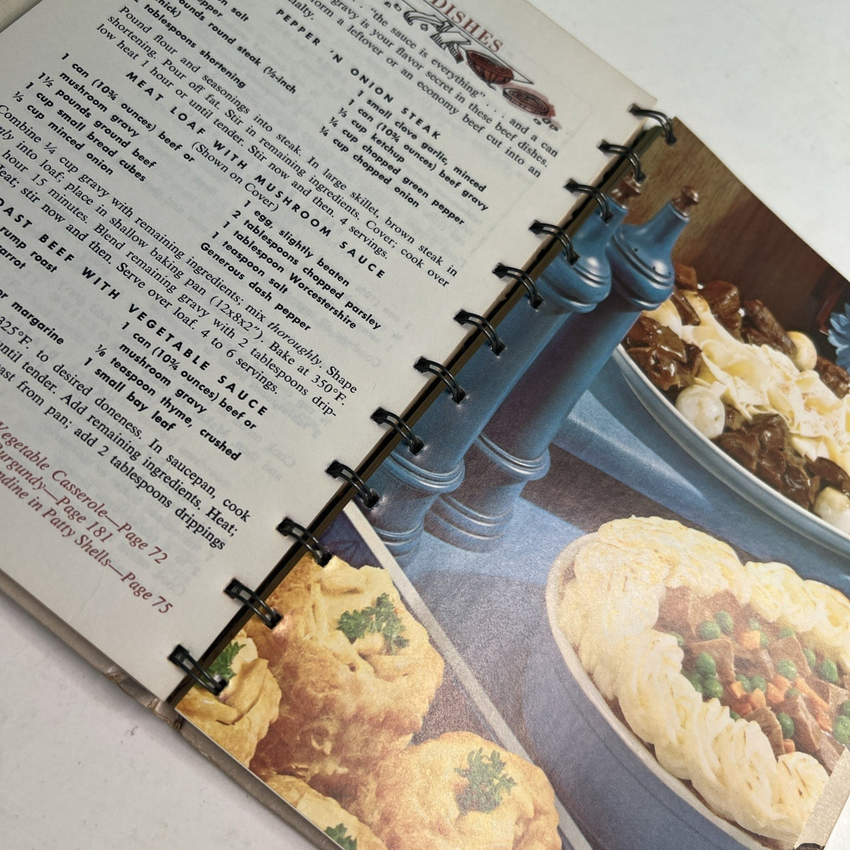 1968 Campbell Cookbook: Easy Ways to Delicious Meals Spiral Bound Illustrated