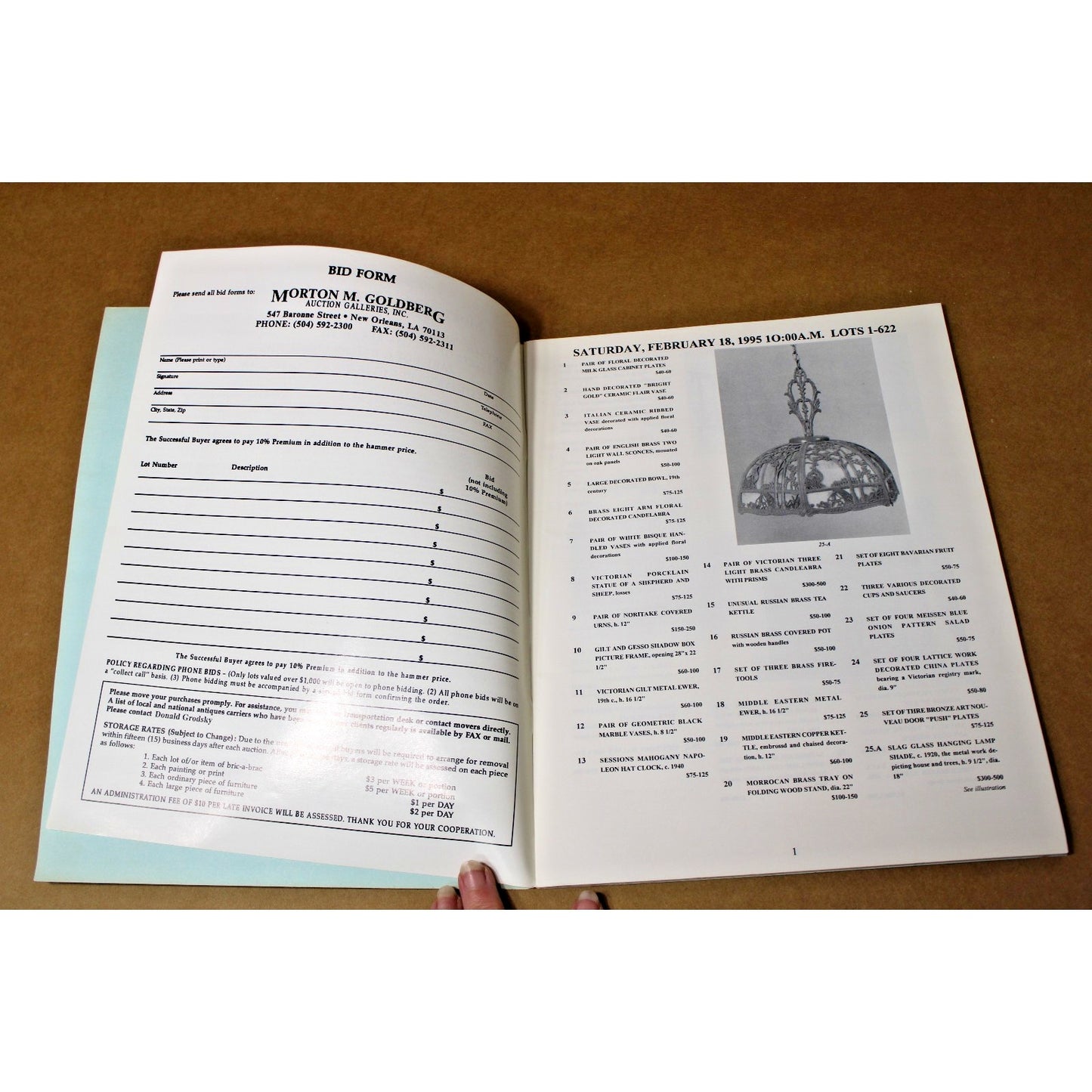 Englewood Estate Auction Catalog, 1995 Brookhaven, Mississppi, Morton Goldberg