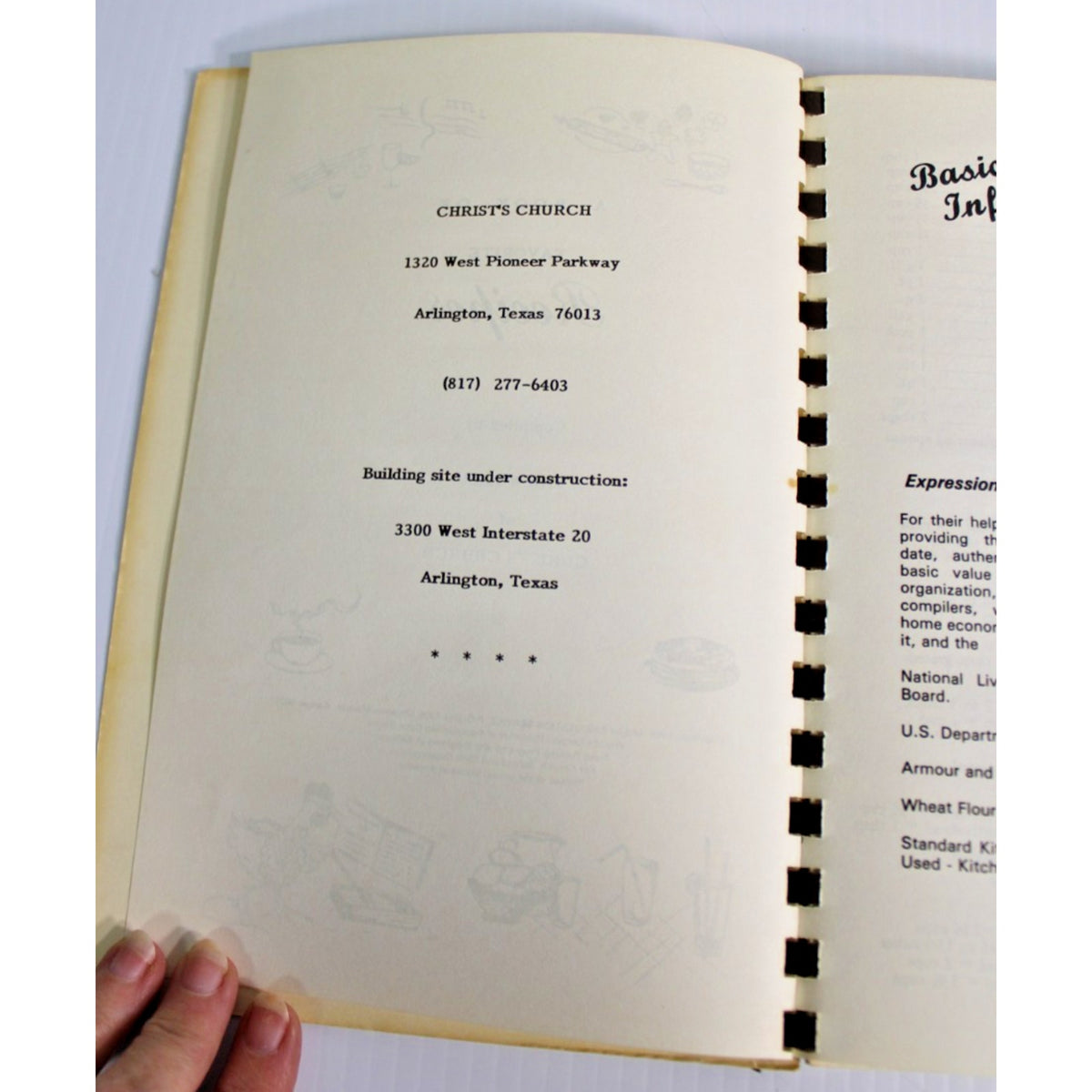 Vintage 1983 Christ's Church Favorite Recipes Cookbook, Shawnee Mission, Kansas