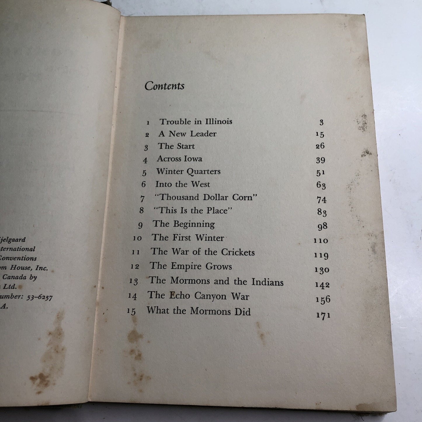 Kjelgaard, Jim Stephen J. Voorhies THE COMING OF THE MORMONS 1st Edition 1953 HC