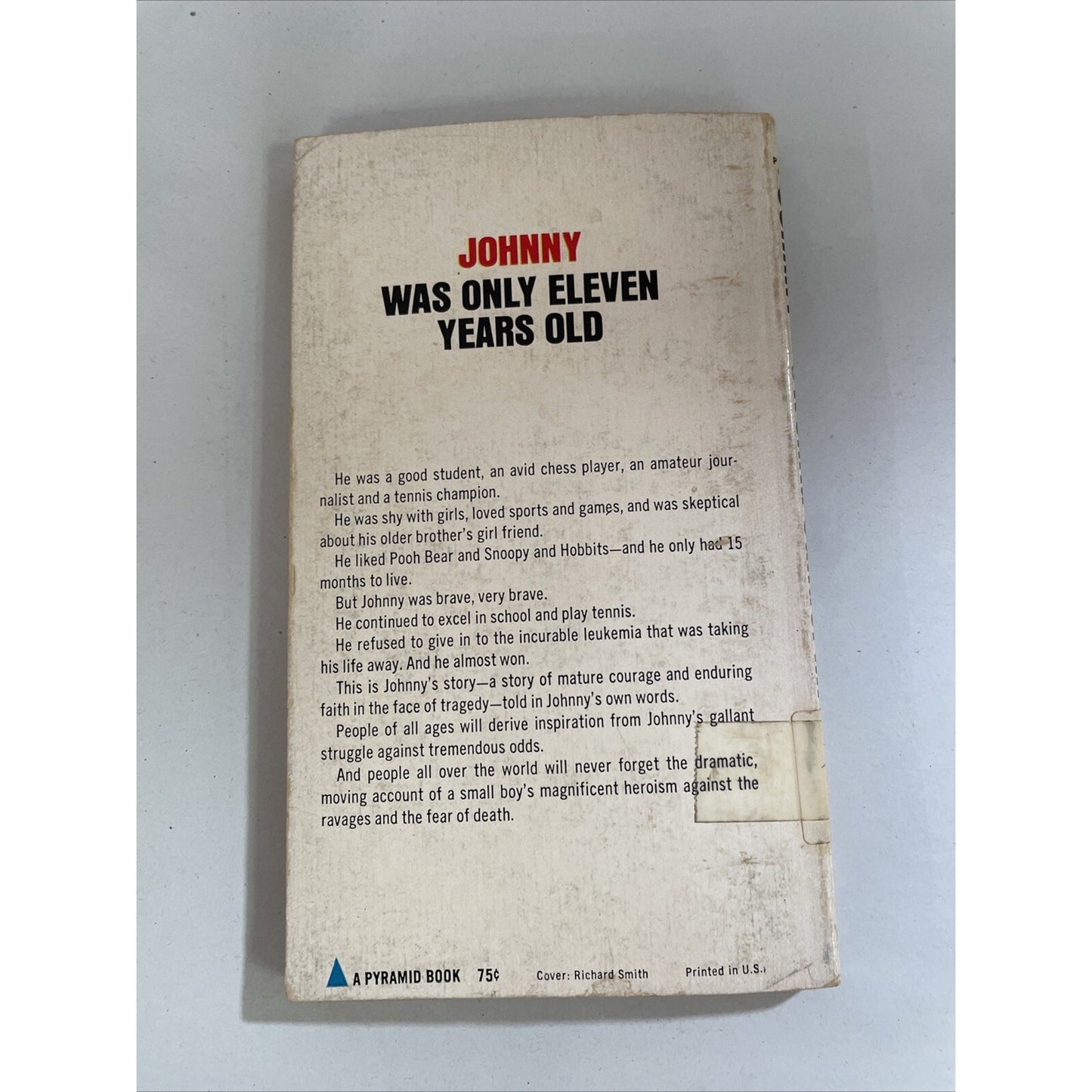 Johnny By Owenita Sanderlin (1968, Trade Paperback) - AUTHOR SIGNED COPY