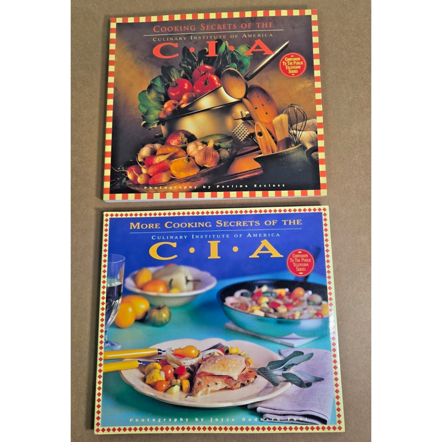 Vintage Culinary Institute of America Cookbook Set - PBS Series (2 Books)