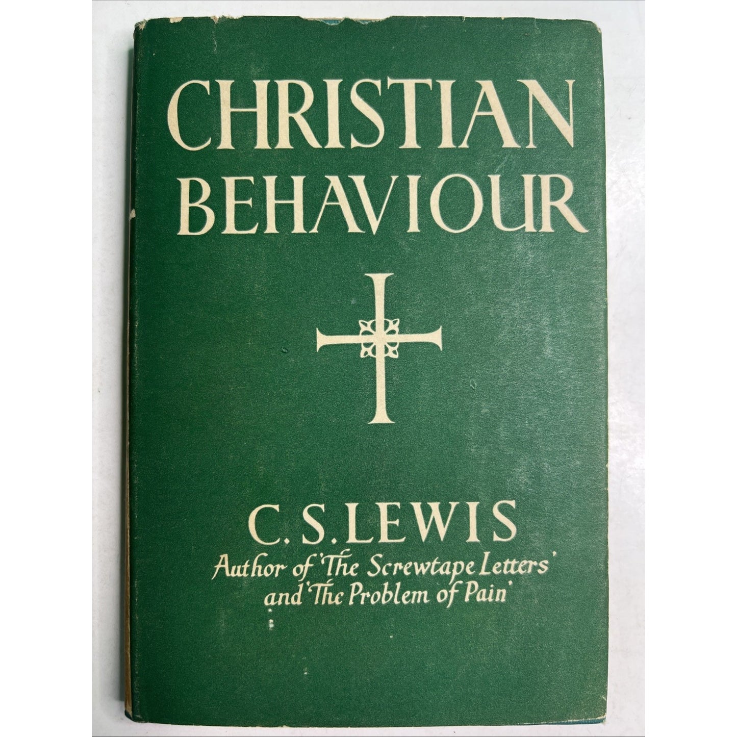 Christian Behaviour by C.S. Lewis 2nd American Printing 1944 HC