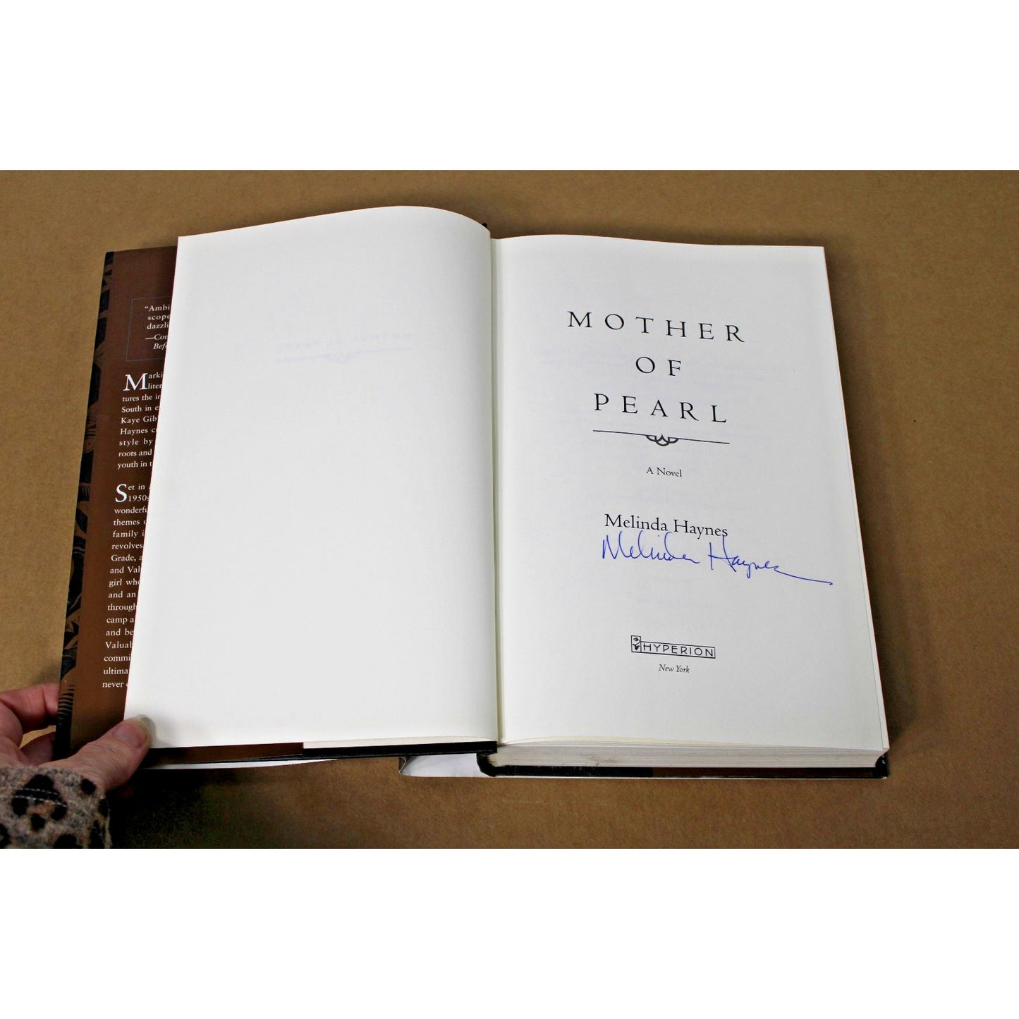 Author signed "Mother Of Pearl" by Melinda Haynes, 1999 First Edition, HC/ DJ