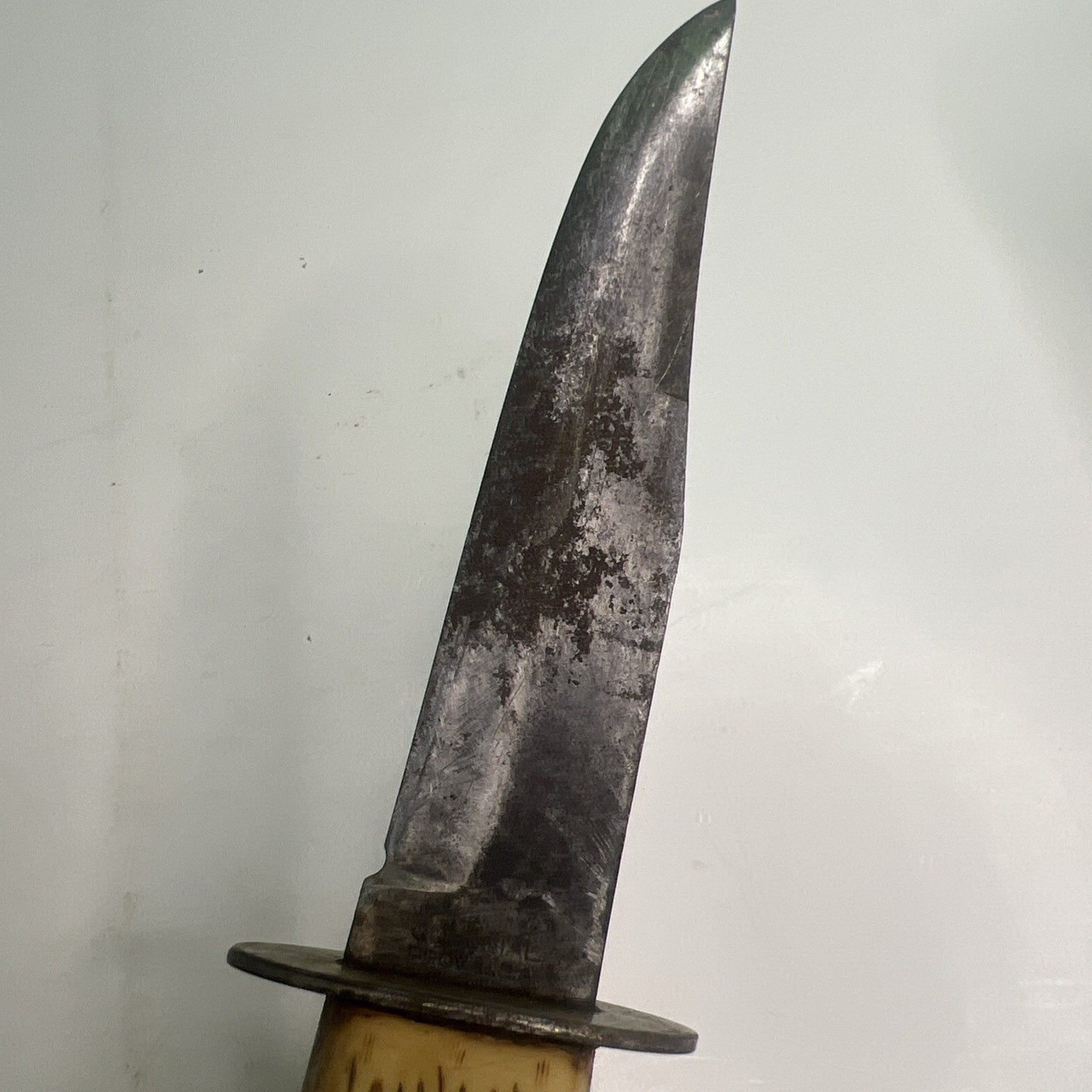 COLONIAL Prov. USA ELK Fixed Blade HUNTING KNIFE with Sheath Vintage