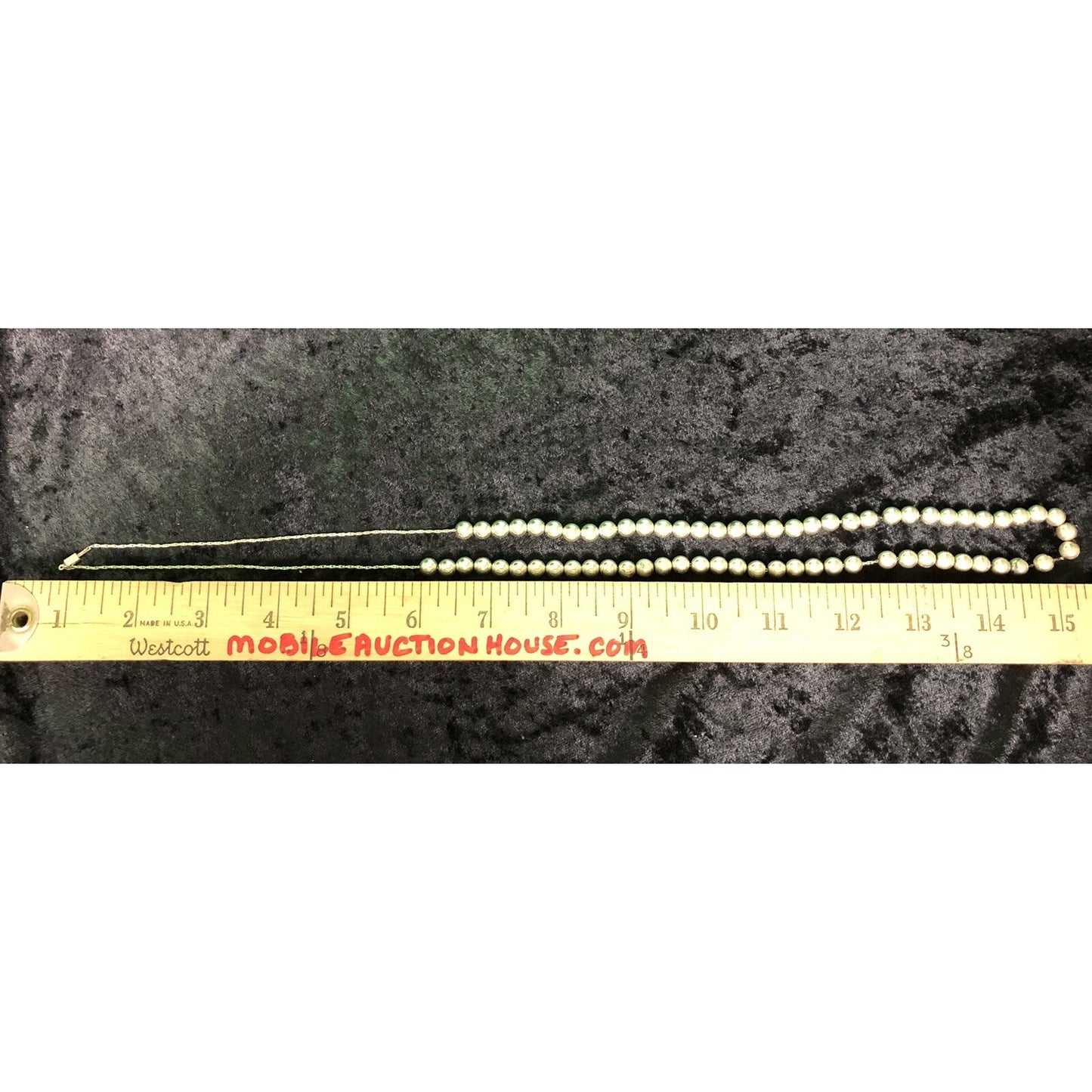 30” Sterling Silver Rope Chain & Beads Necklace 22grams