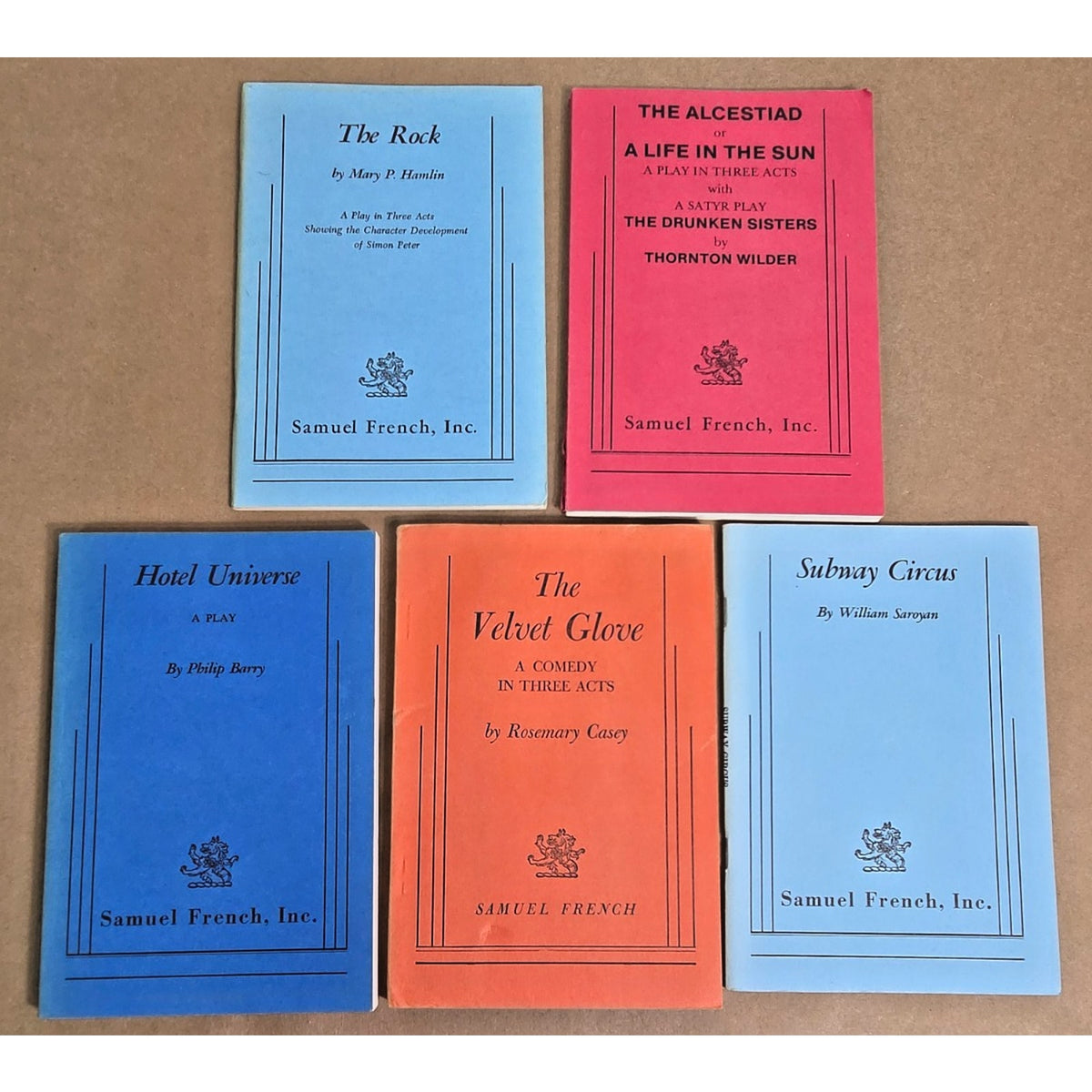 Lot of 5 Vintage Samuel French Acting Edition Play Scripts - Wilder, Saroyan