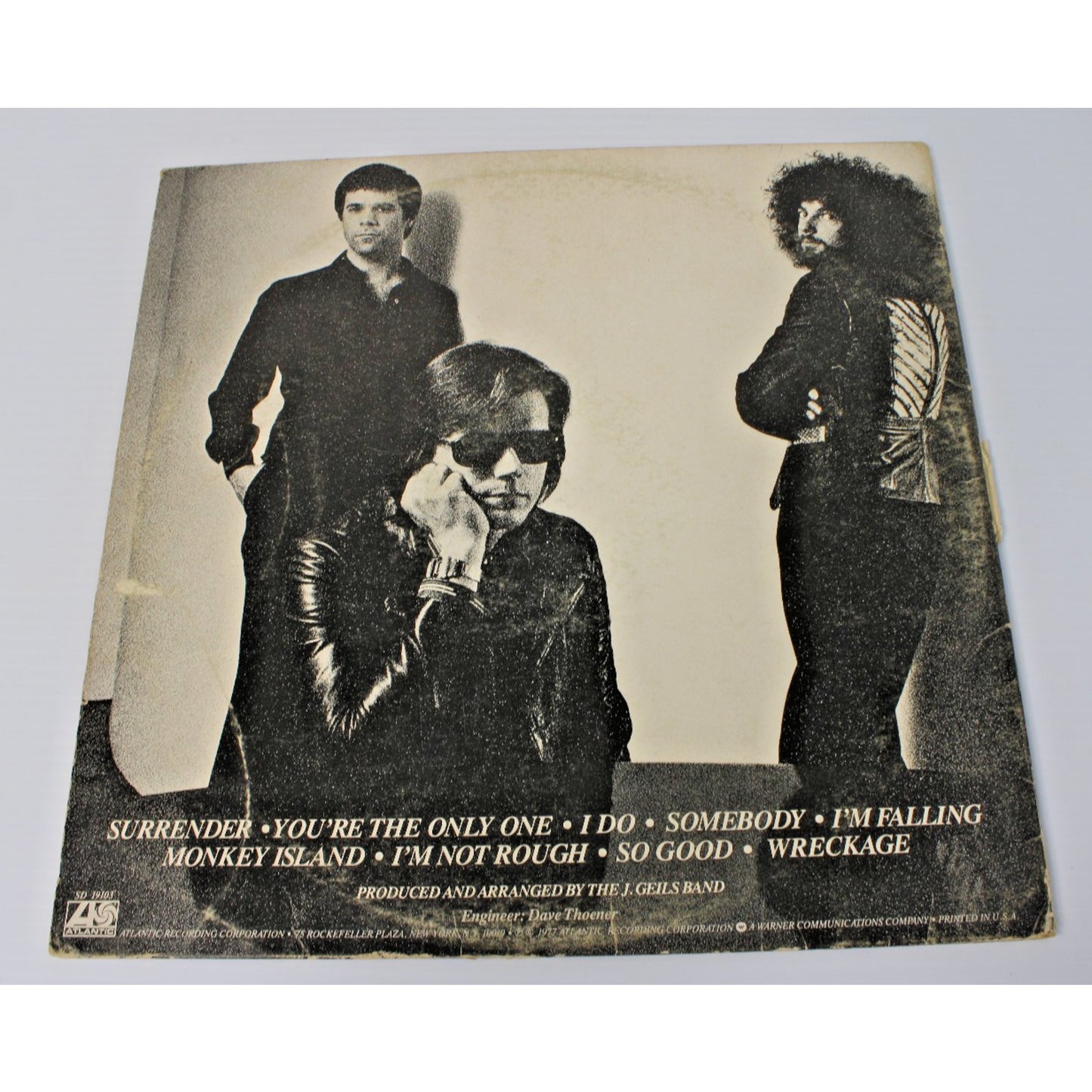 J. Geils Band- Monkey Island, 1977 Atlantic SD 19103 Vinyl Gatefold LP- NM/ VG
