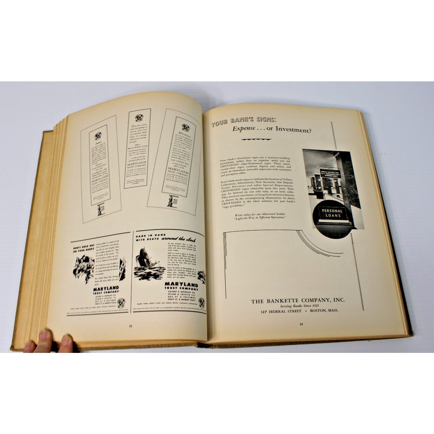 RARE "Exhibit of Financial Advertising," 1942 Vintage Ad Agency Visual Reference