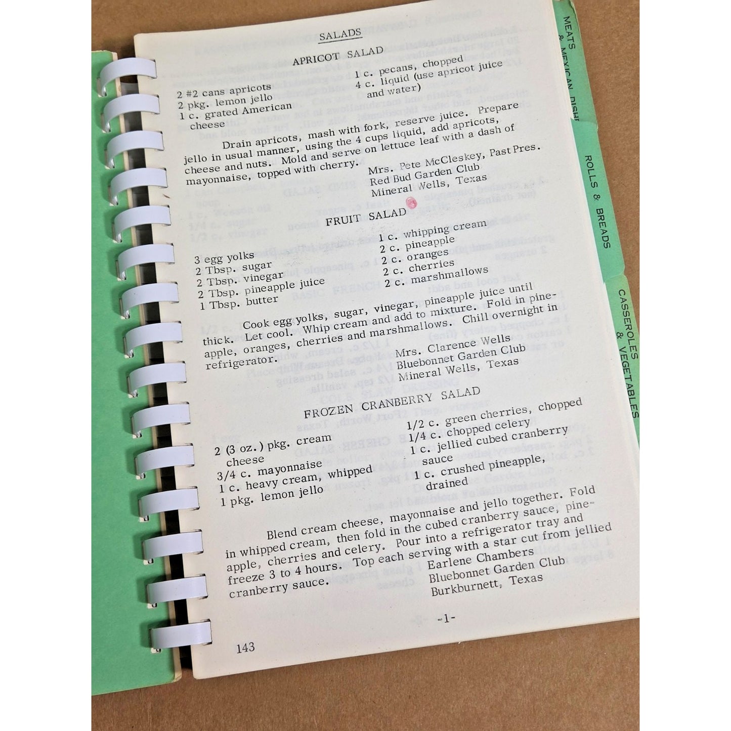 Vintage 1965 Texas Plain & Fancy Cooking Cookbook District II Garden Clubs