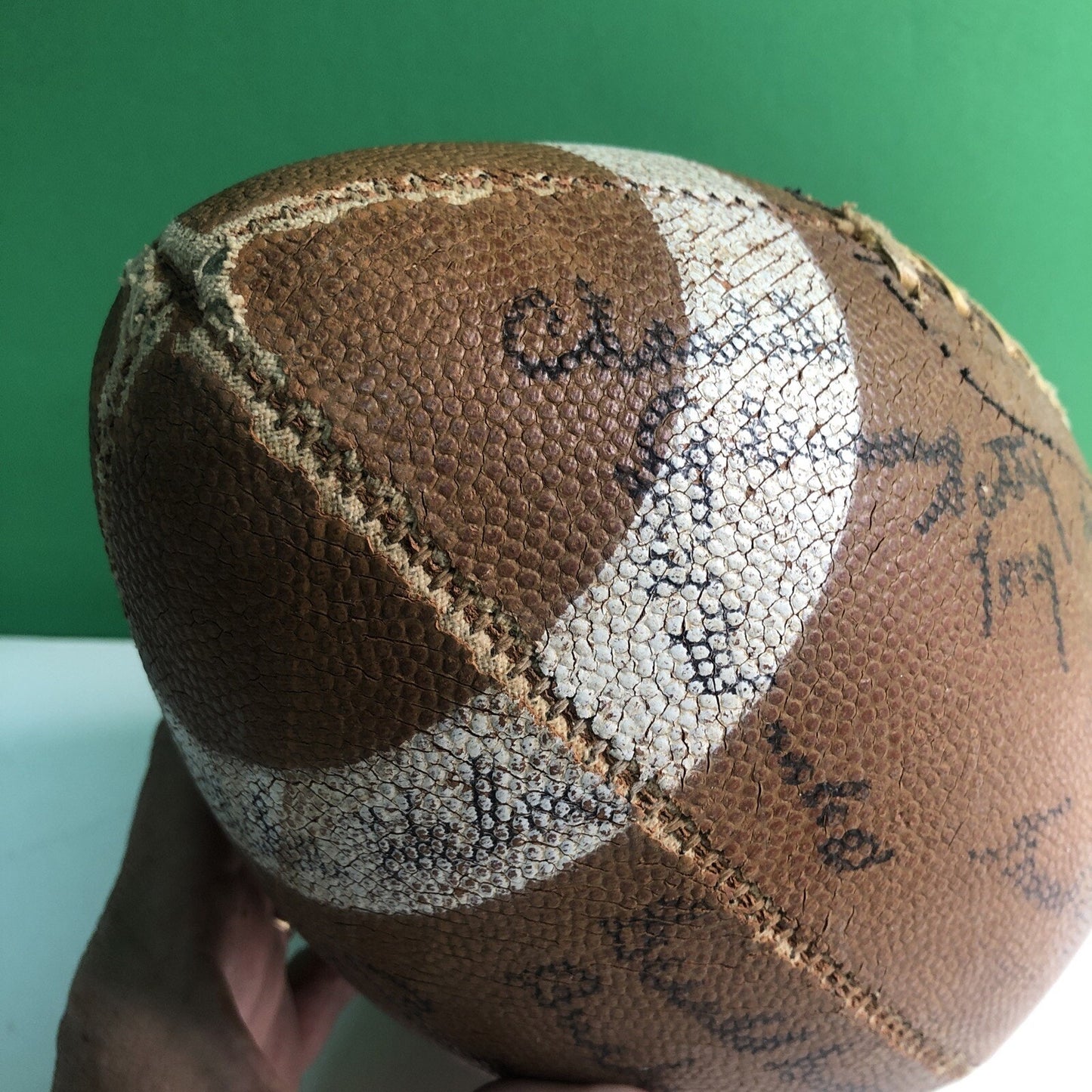 1960 Era Signed Football Auburn Alabama University AL NFL Drafts Super Bowl
