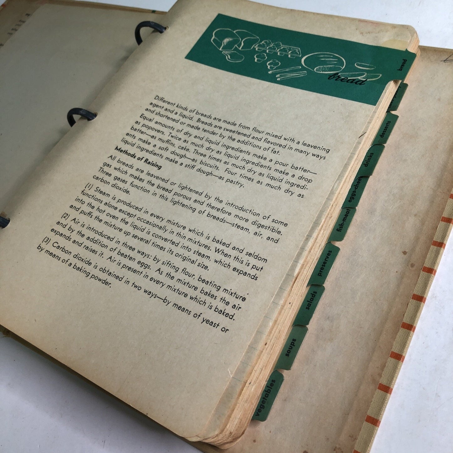 Vintage RECIPES BOOK Binder Three Hole Punched DIY Create Your Own Nutrition