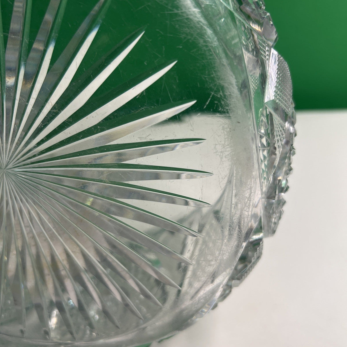 Elegant Vintage Cut Crystal Bowl 7.5” Diameter
