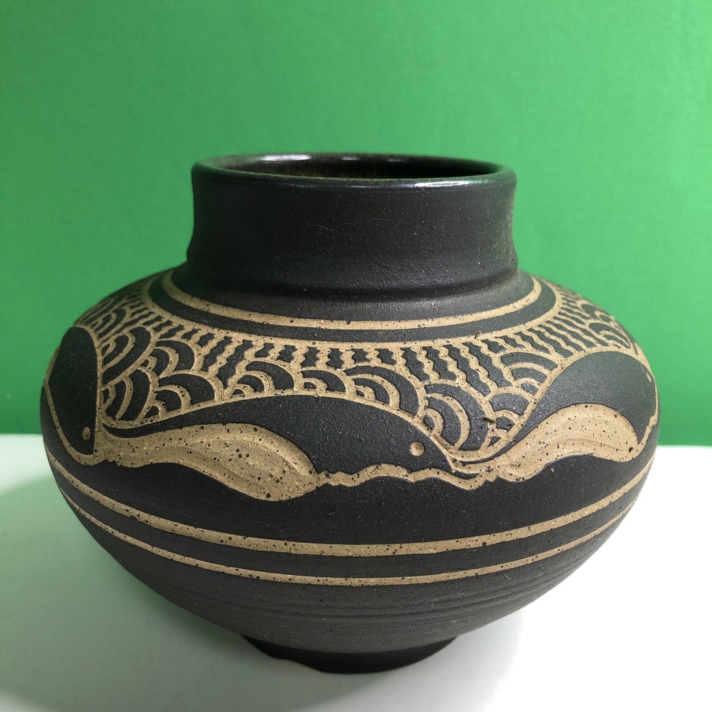 1985 CHARLES SMITH Art Pottery Vase Planter African American- Mobile, Alabama