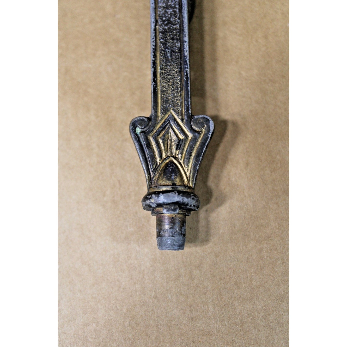 Antique Cast Iron/ Brass Crucifix, Intricately Detailed, 8.5" H Christ on Cross