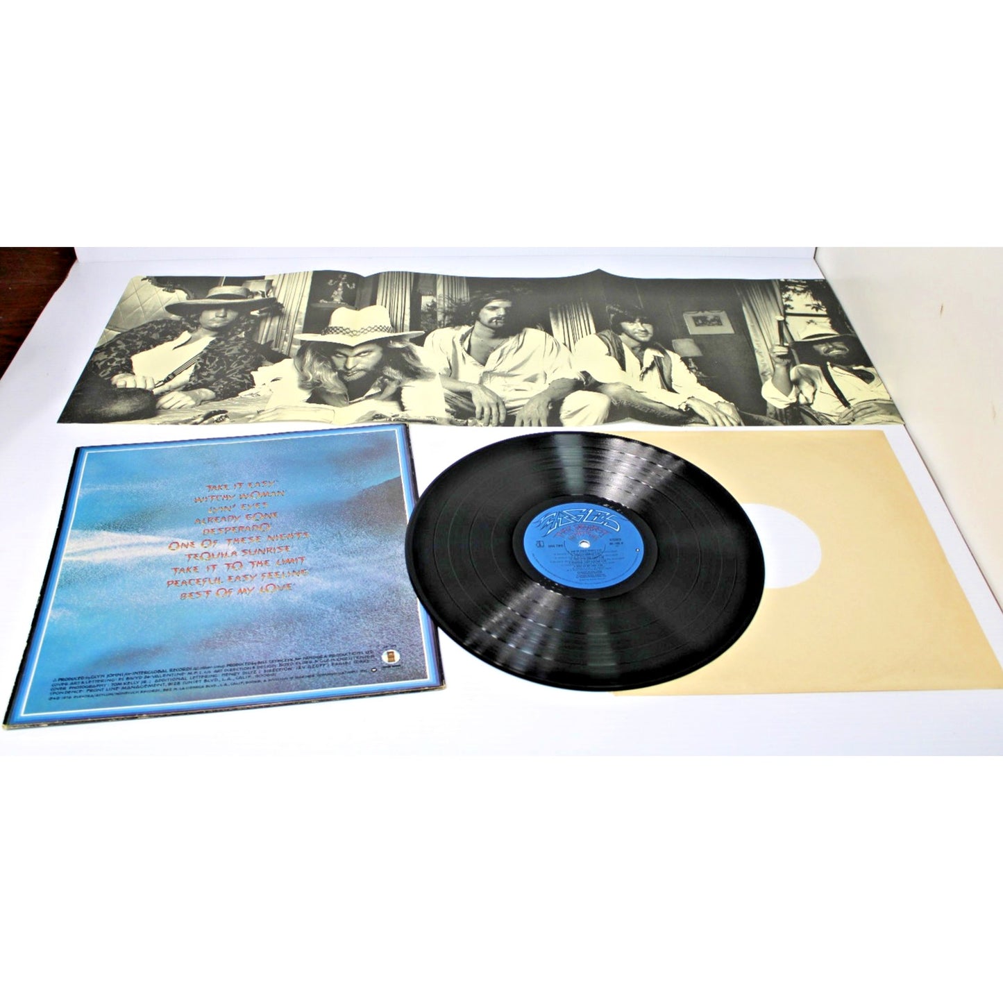 The Eagles- Their Greatest Hits 1971-1975 LP Asylum 6E-105 Embossed, Rare Poster