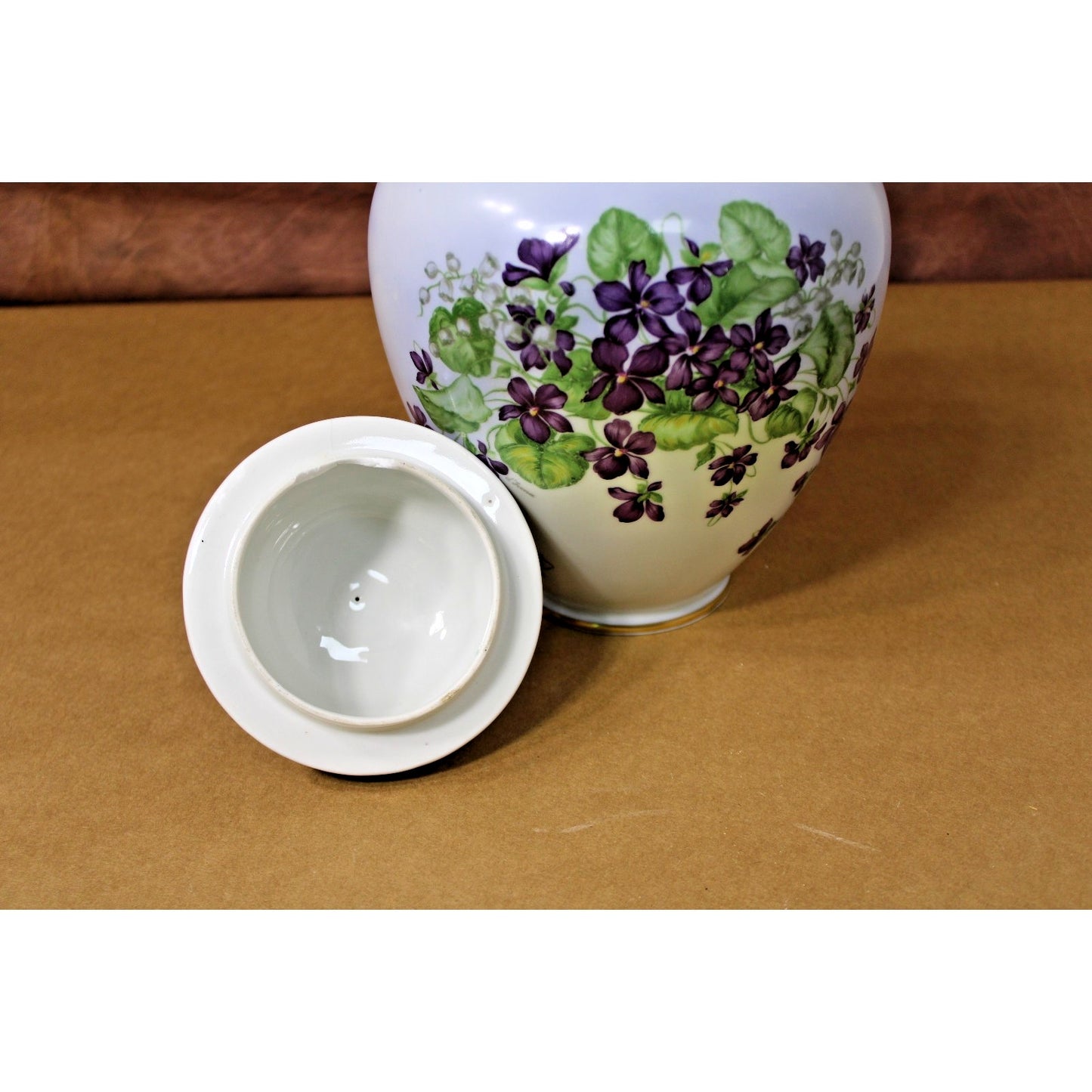 Vintage Hand Painted Porcelain Lidded Vase Urn Bavarian Studio Erich Parbus 13"