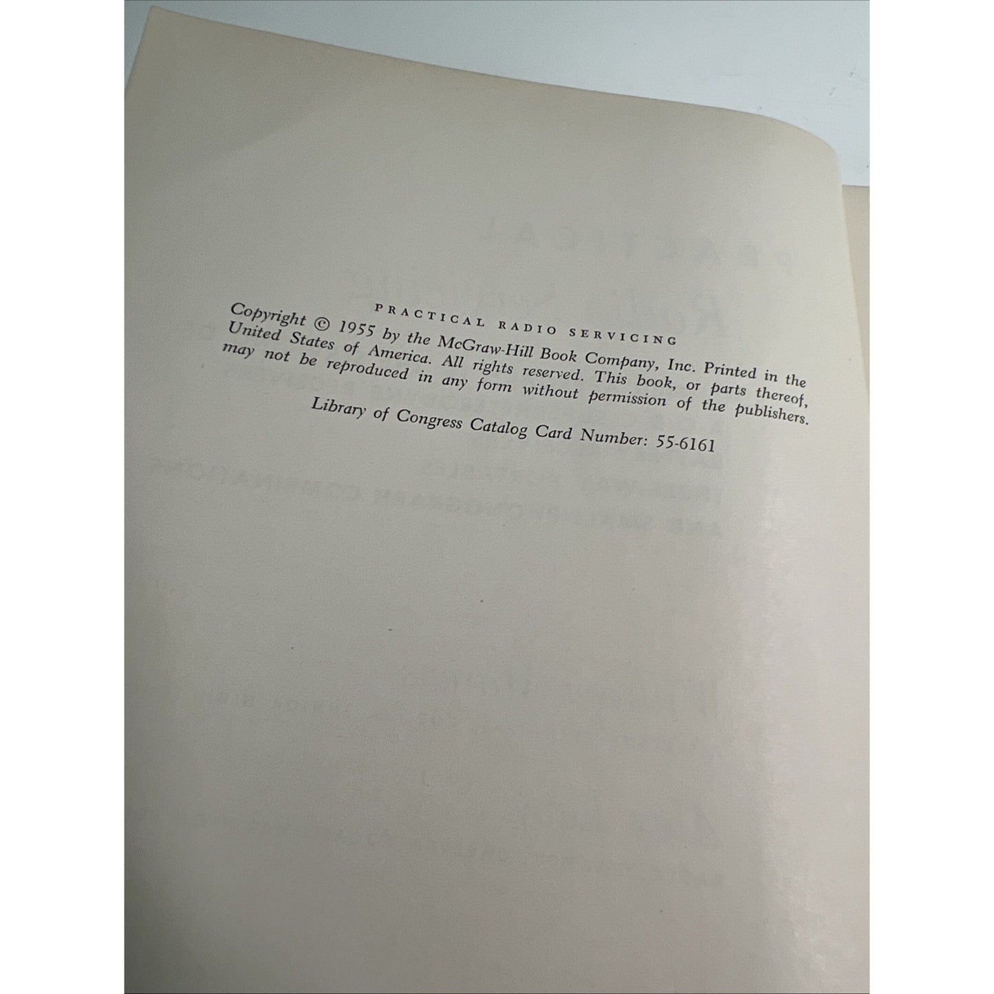 1955 Practical Radio Servicing by Alex Levy & William Marcus 2nd Ed HC