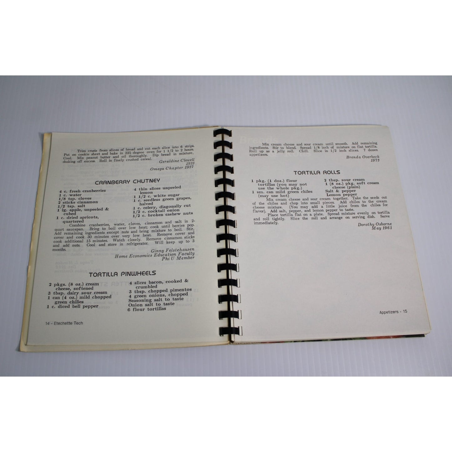 Vintage 1986 Etechette Tech Cookbook Texas Tech University Home Economics Phi U
