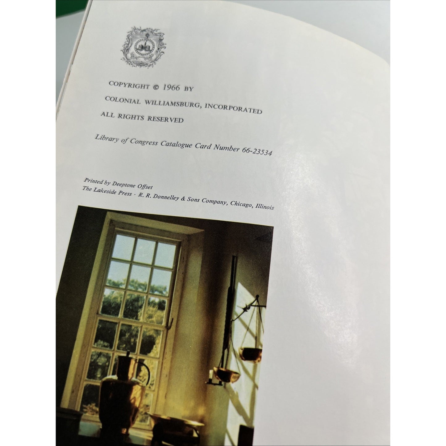 A Window on Williamsburg 1966 Soft Cover Booklet Colonial Williamsburg Virginia