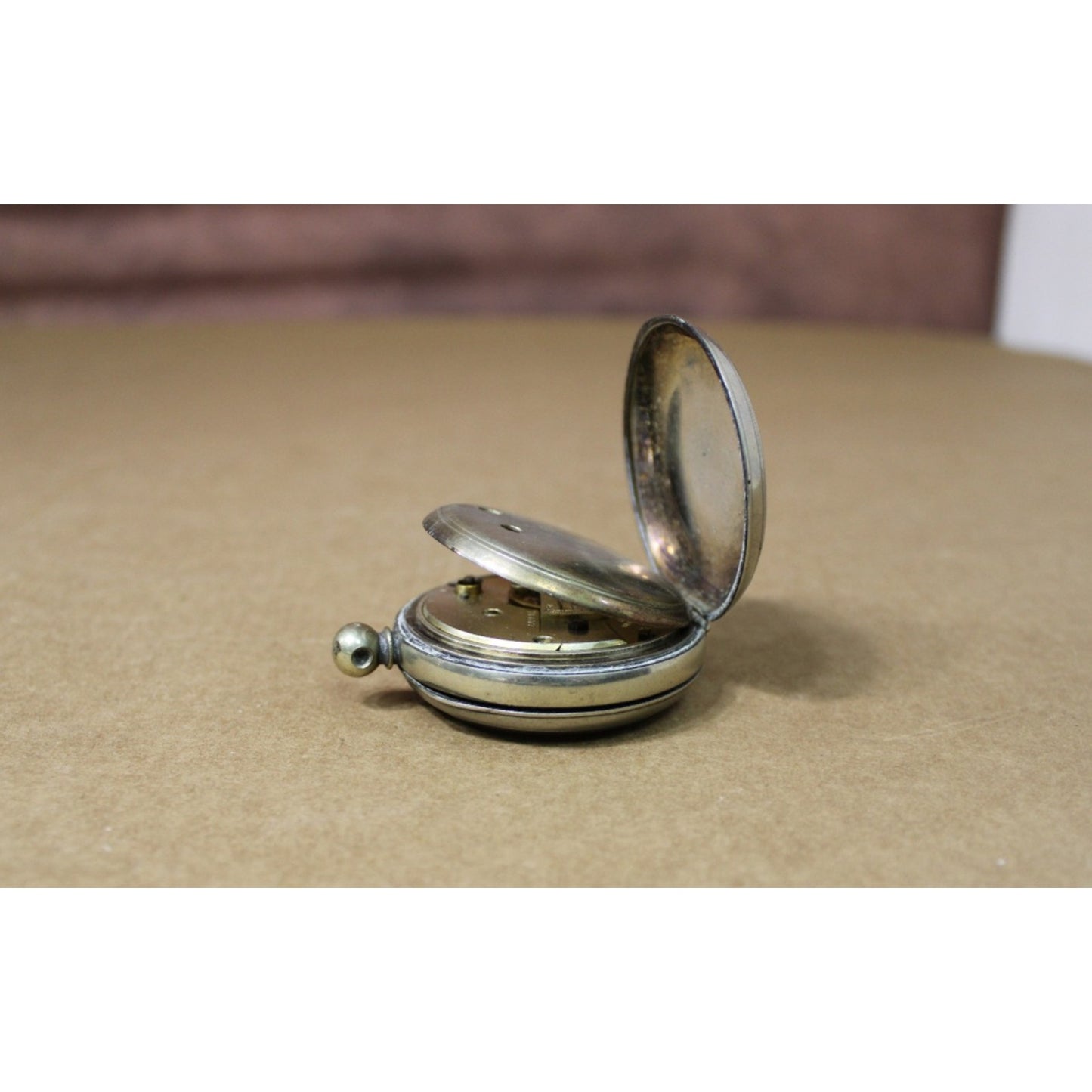 Antique Paragon Pocket Watch, Silver Plated, Key-wind (Missing Key)
