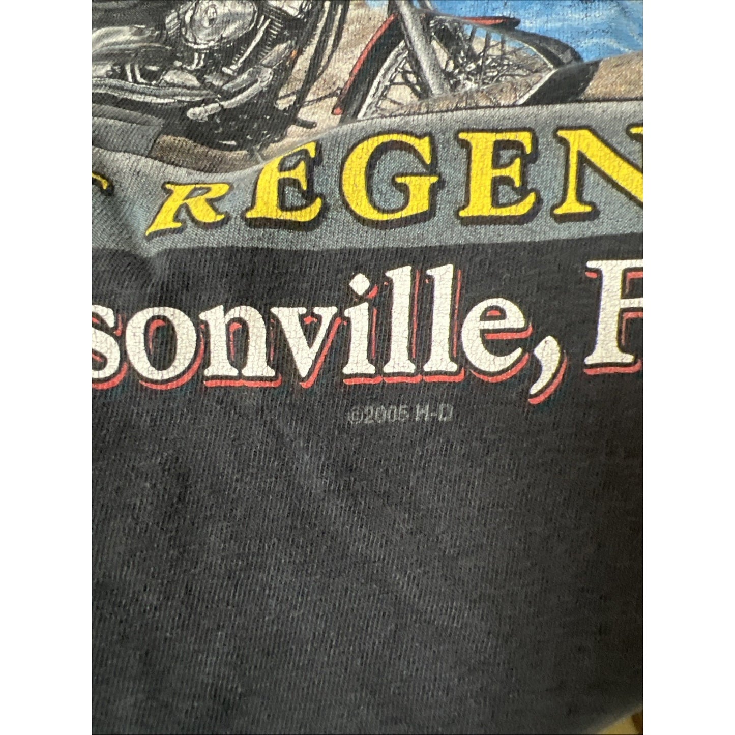 Harley Davidson Motorcycles Tshirt XL Adamec Regency Jacksonville Florida 2005