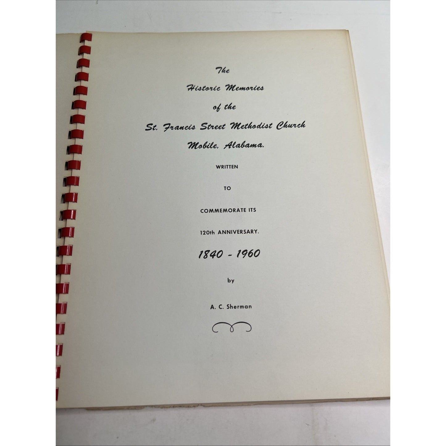 1961 St. Francis Street Methodist Church History Mobile Alabama AL by Sherman