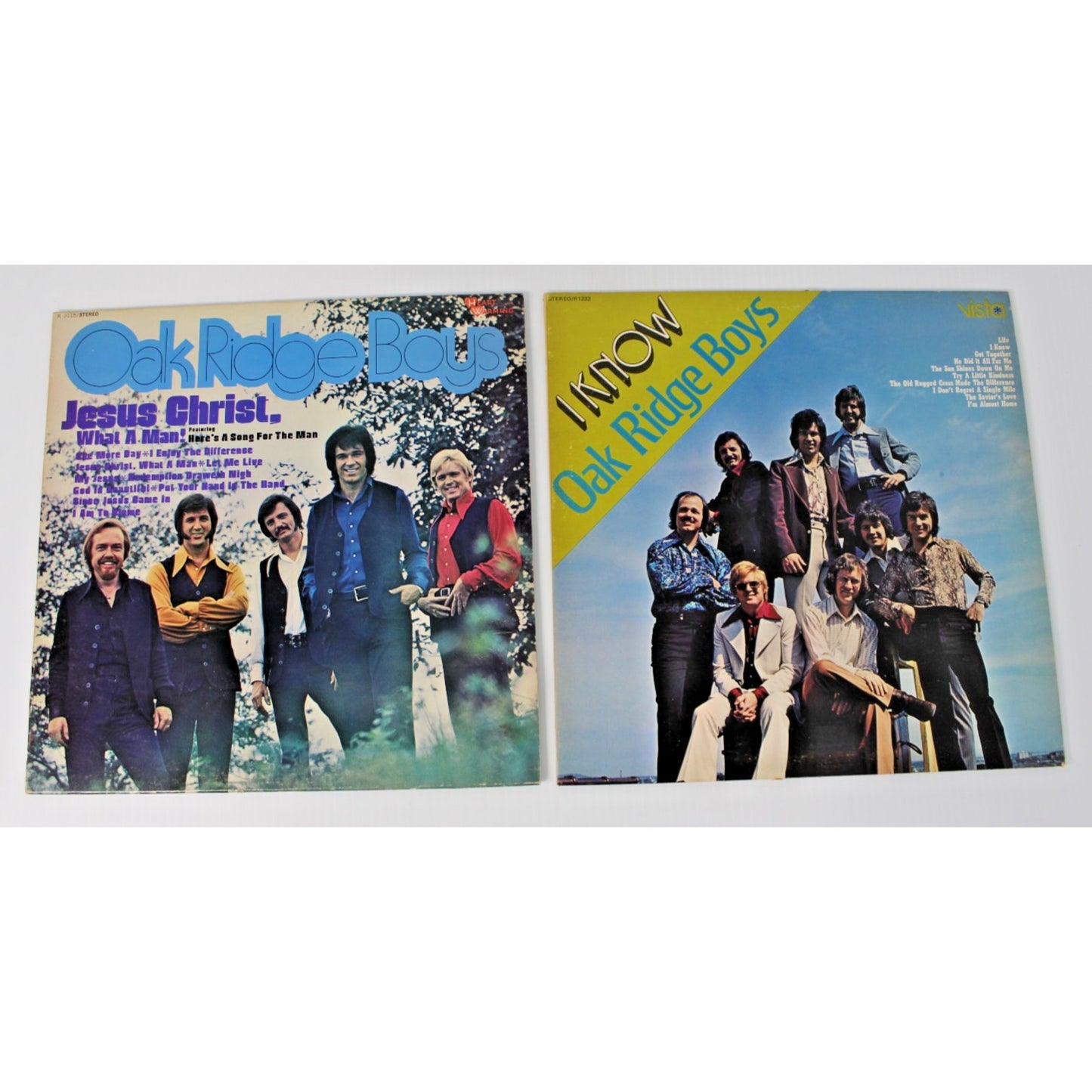 2 Oak Ridge Boys Albums: I Know & Jesus Christ, What A Man! Gospel/ Christian NM