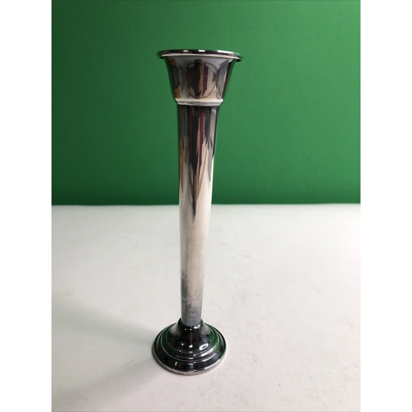 Gorham Silver Plated Candlestick Marked YC3050 Bud Vase Weighted Base 6.25”