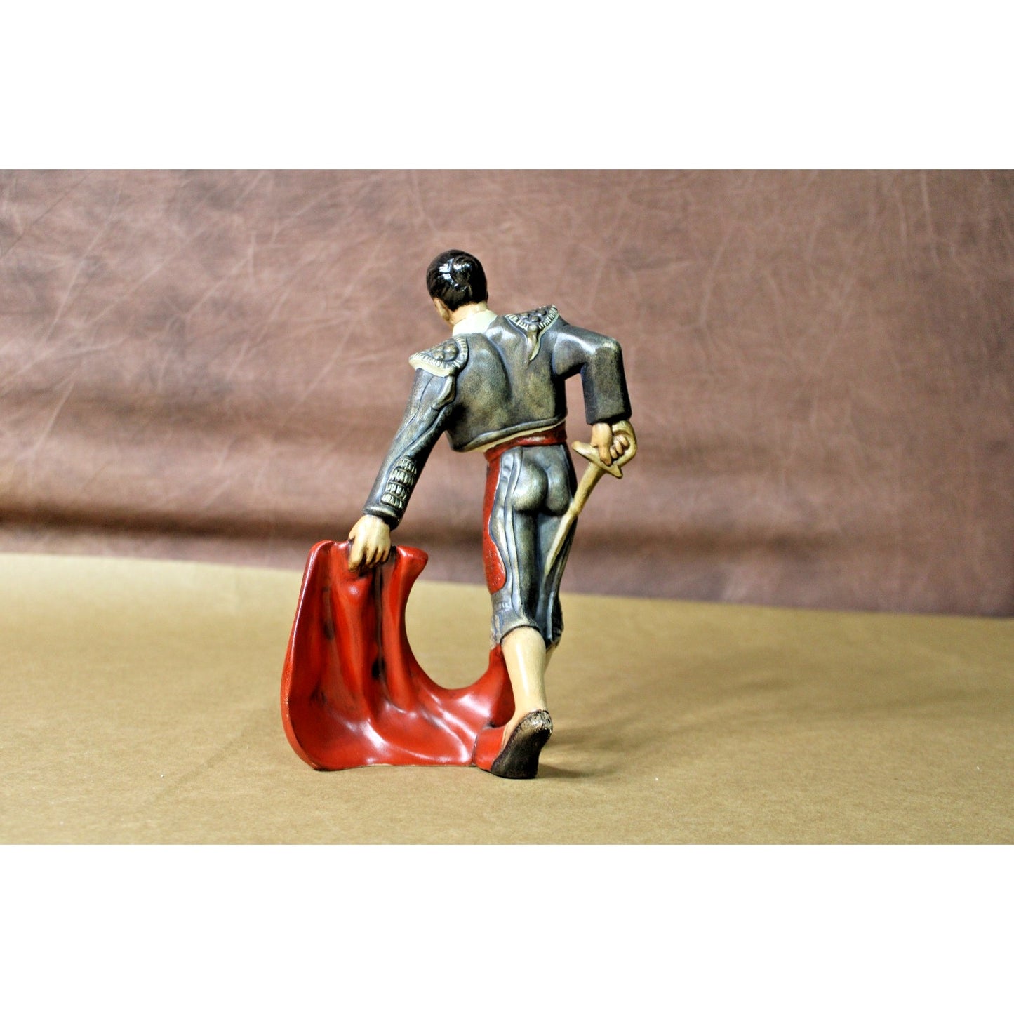 Vintage Mid Century Bull Fighter Ceramic Figurine, Matador Spanish Fighter 60s