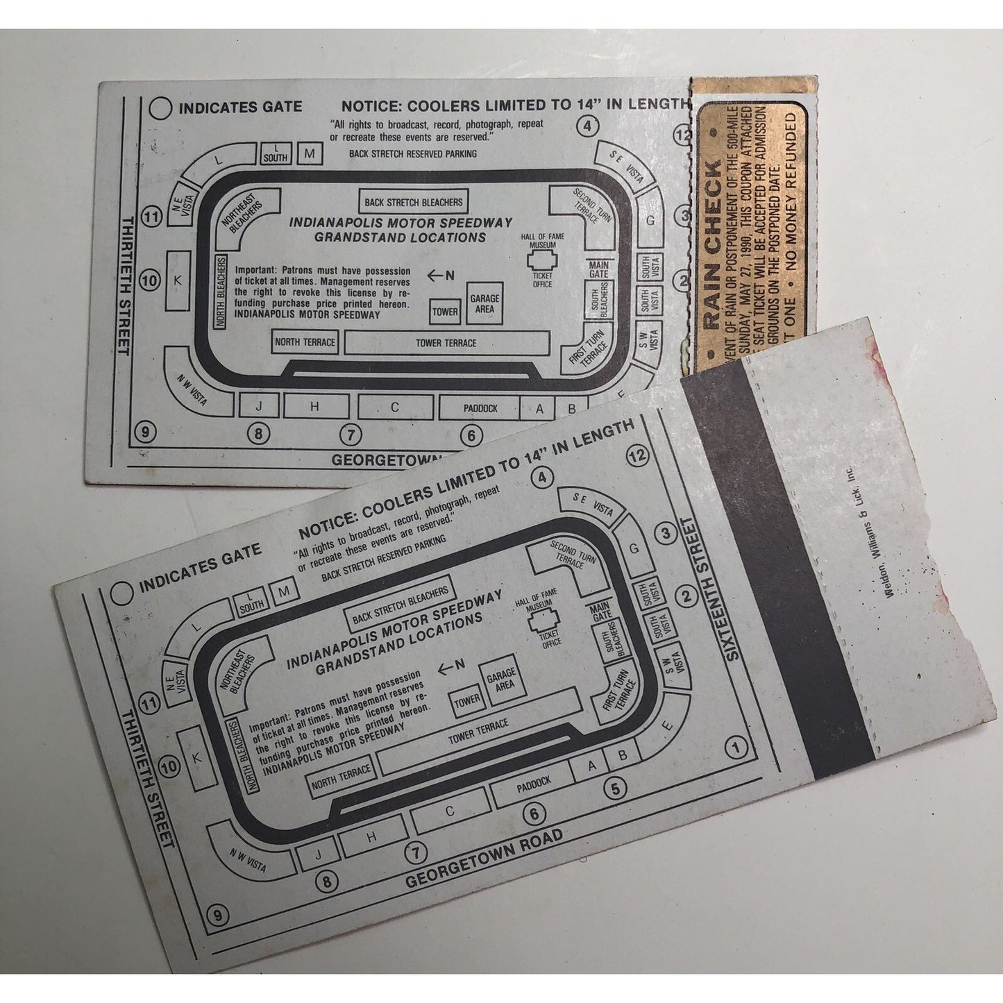 1990 74th Annual Indianapolis 500 Official Program And Tickets