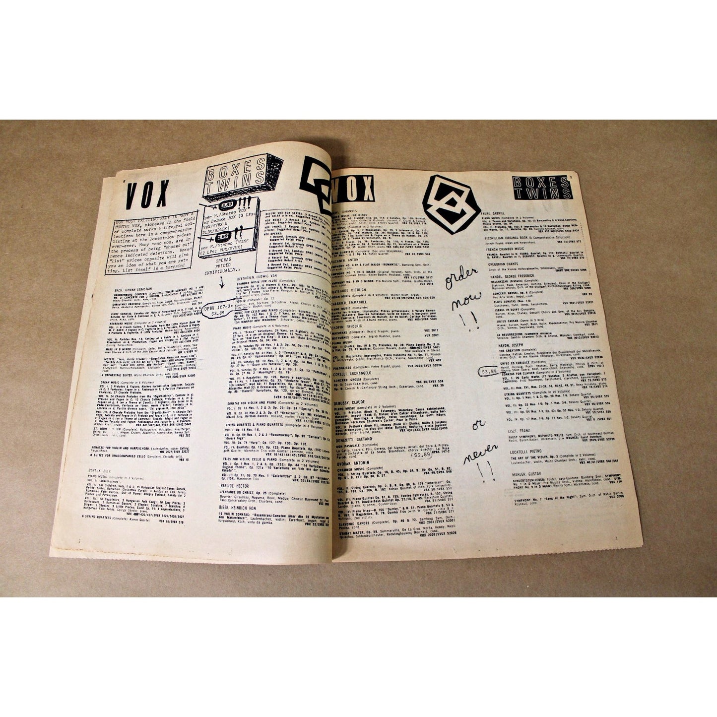VTG 1967 NYC The Record Hunter's Catalog, George Harrison, Maria Callas, Dylan