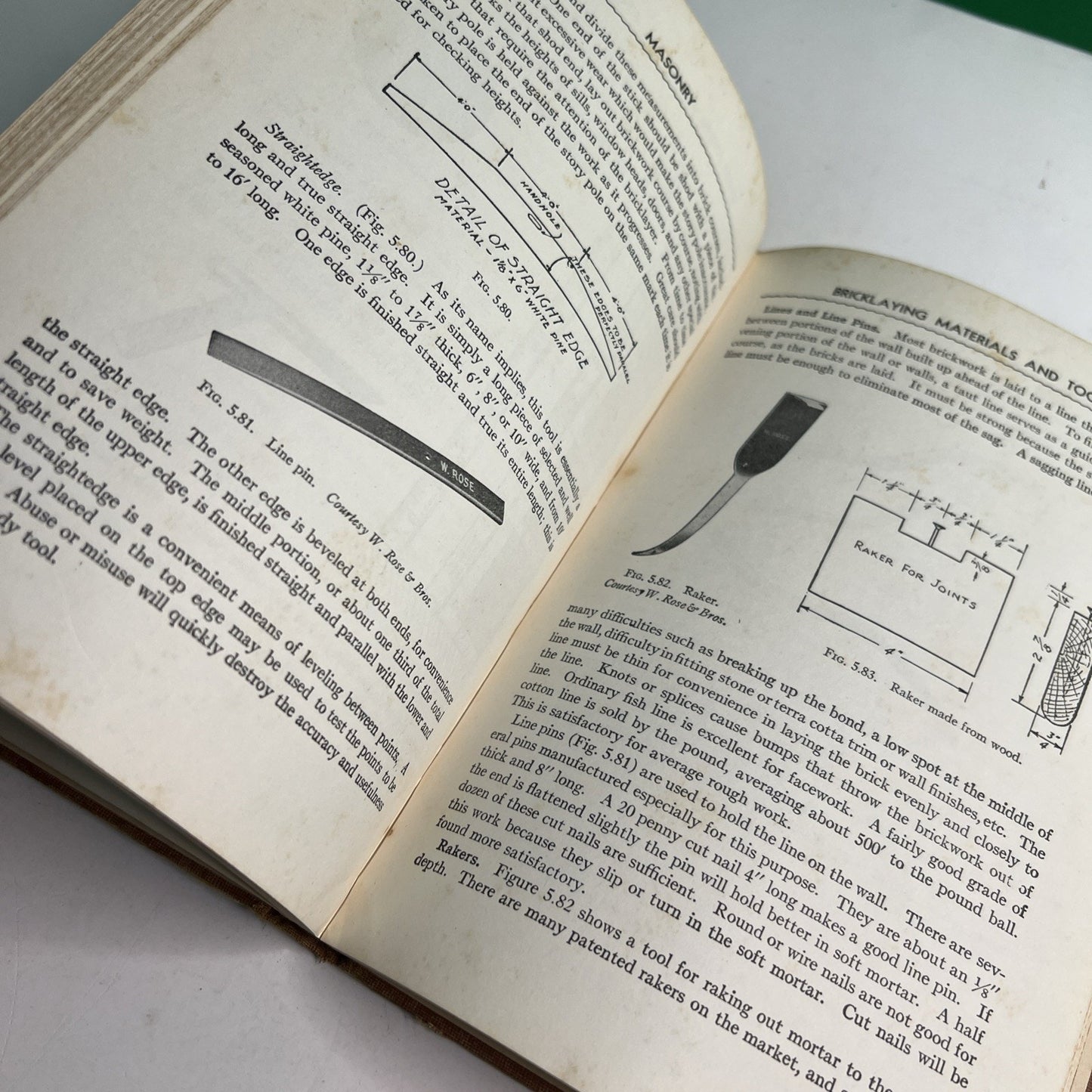 Masonry by Kenneth Holmes Bailey Hard Cover Book 1945 Handbook of Tools Material