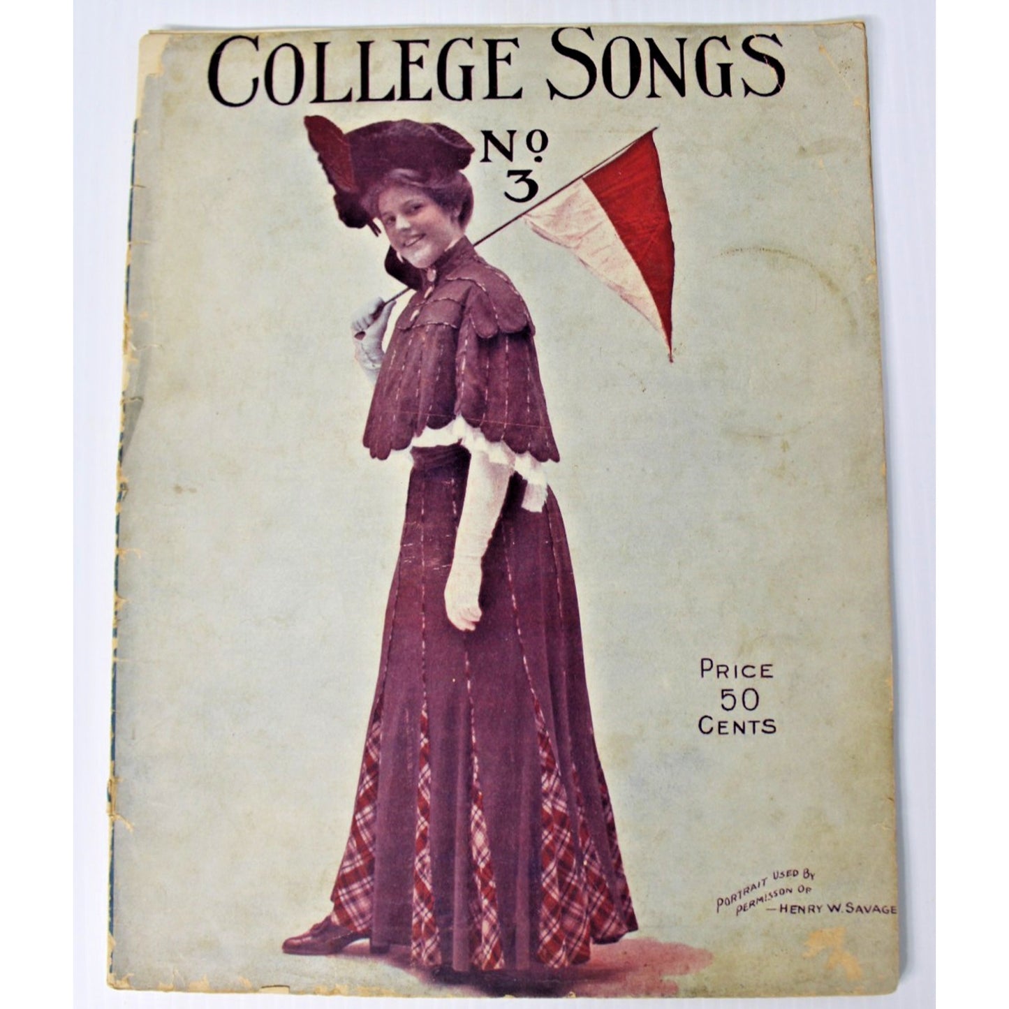 Antique 1907 "College Songs" Sheet Music Collection No. 3 Piano Vocal Complete