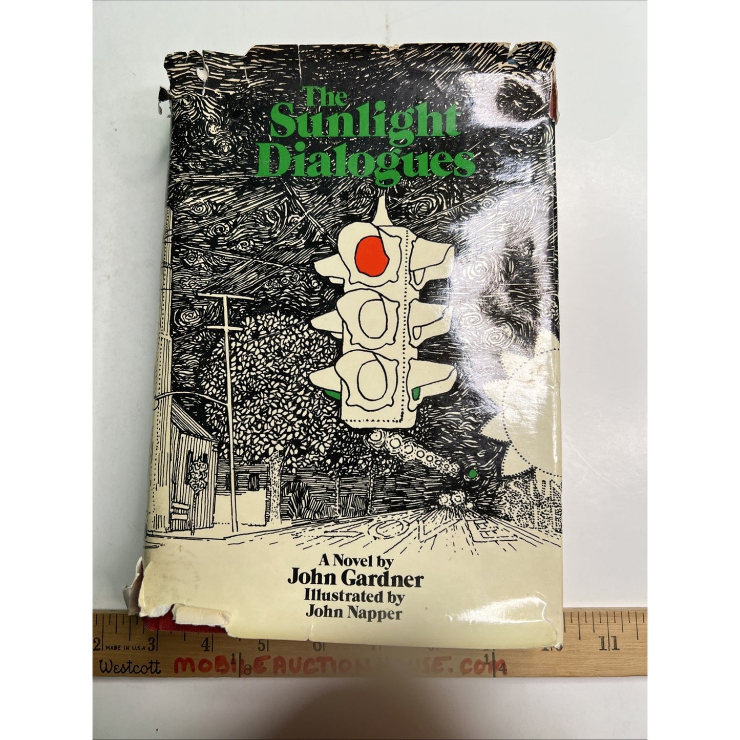 Sunlight Dialogues John Gardner HC DJ Illustrated 1973 4th Printing