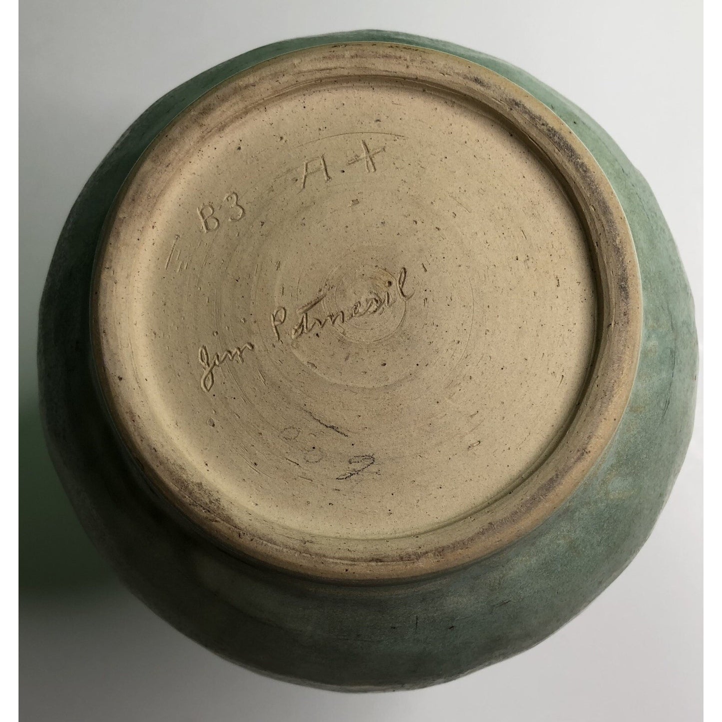 Vintage JIM POTMESIL ART STUDIO POTTERY VASE Baldwin County AL Alabama SIGNED