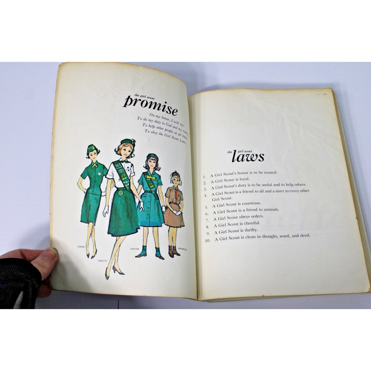 1963 Vintage "Cadette" Girl Scout Handbook, First Impression, Softcover