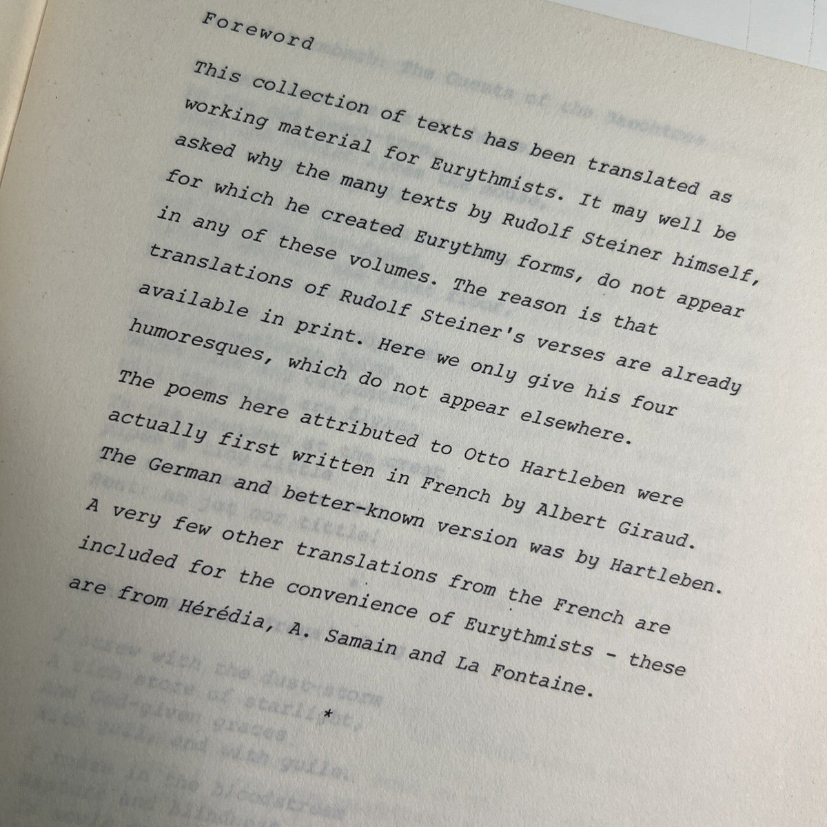Pair Of Translations Various Poets & Steffen by Virginia Brett Eurythmy Forms