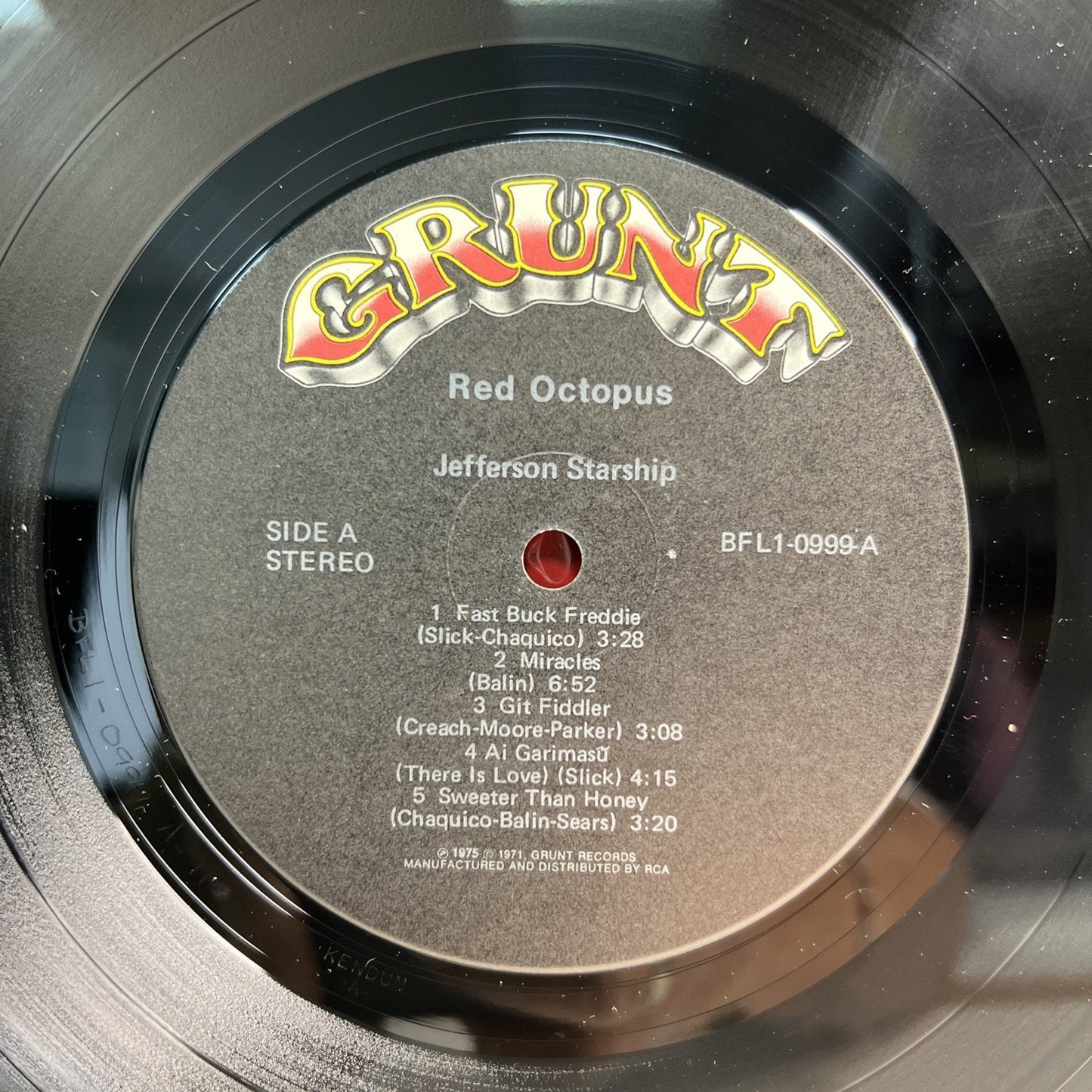 1975 Jefferson Starship Red Octopus LP Record Album Hype Sticker Grace Slick